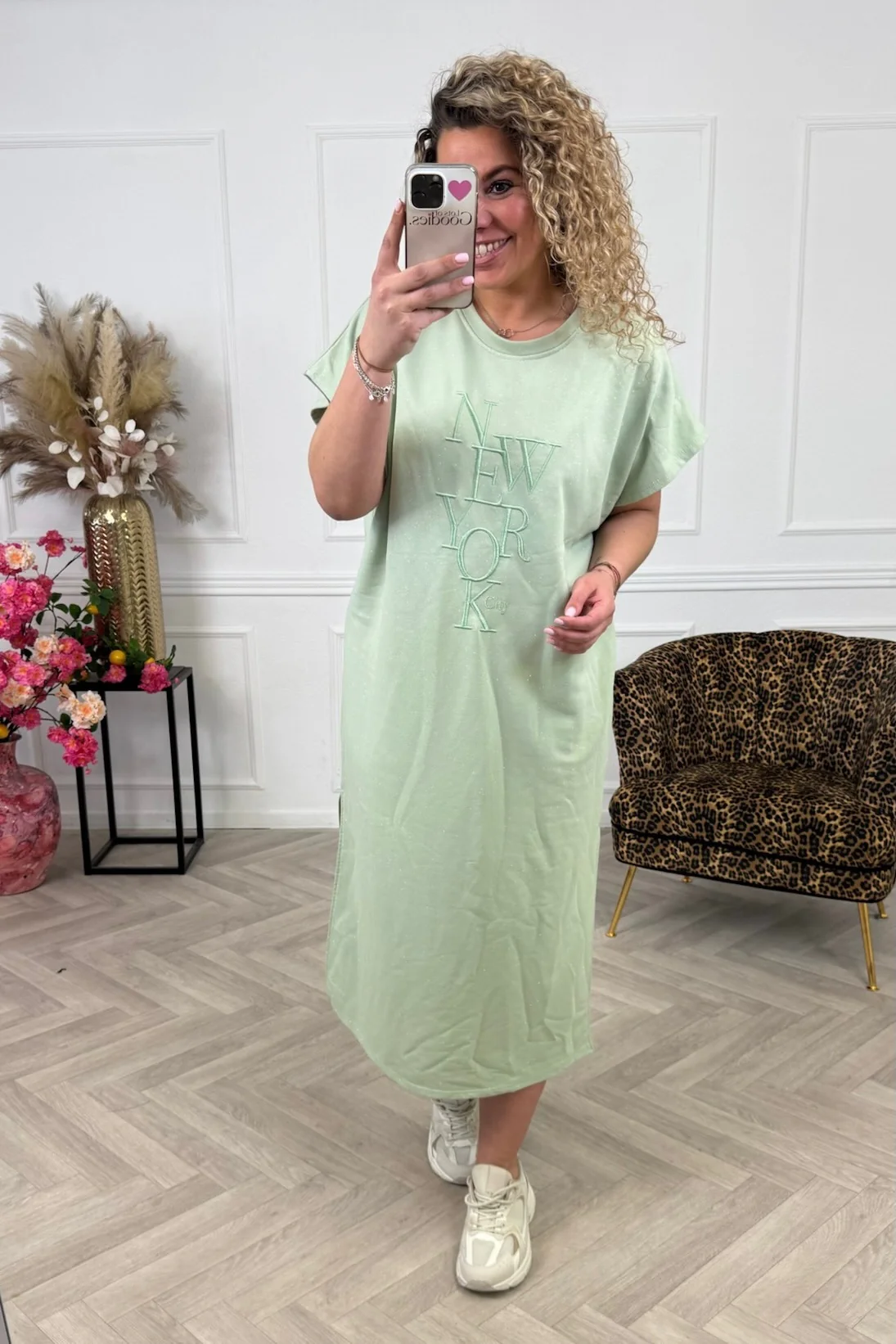 Maxi Jogging Dress - Sage - Image 6