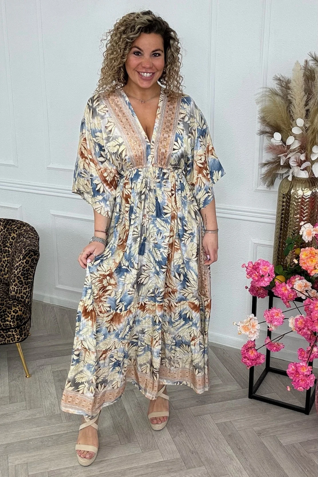 Maxi Salerno Summer Dress - Navy