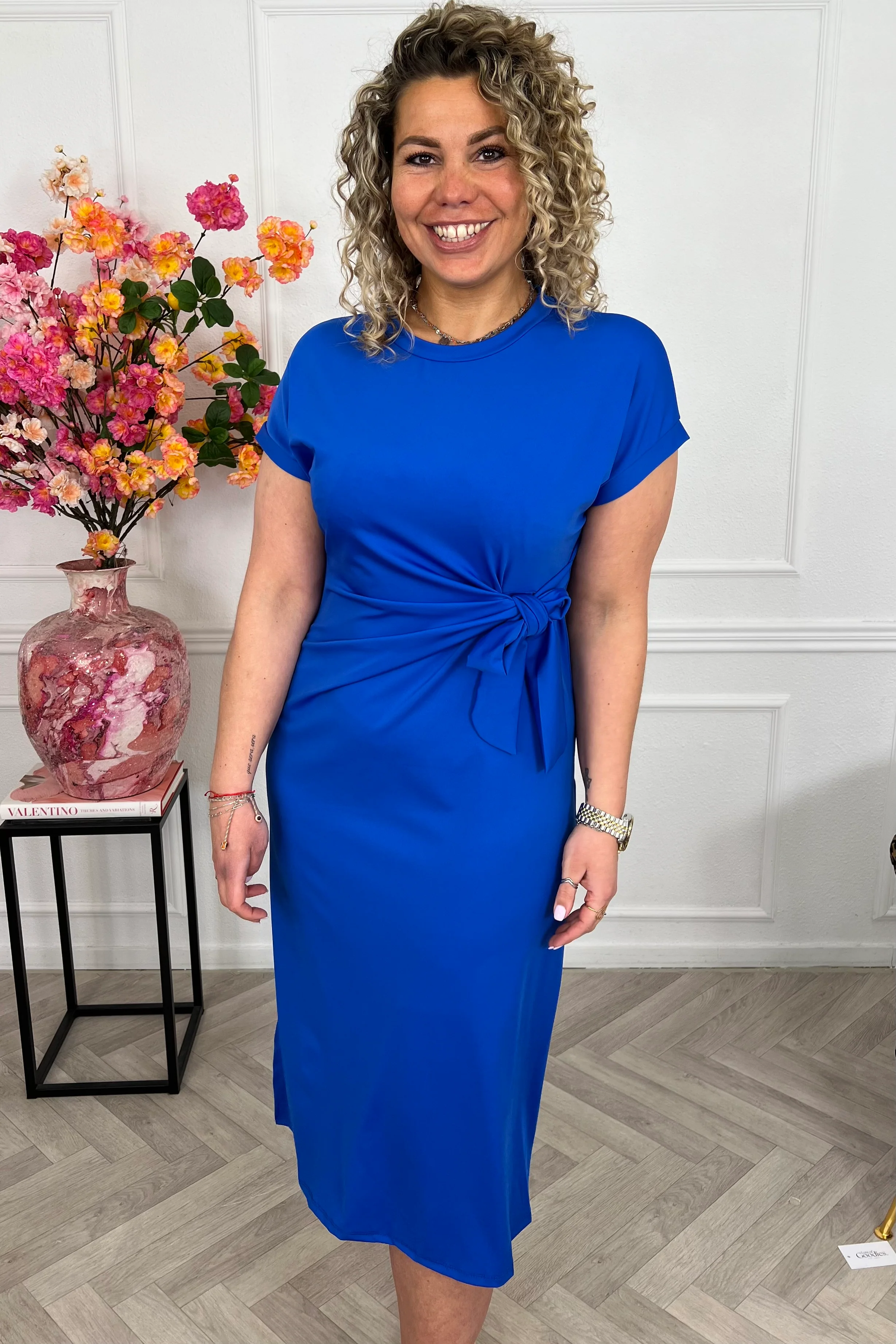 Maxi Travel Bow Strik Dress - Kobalt - Image 3