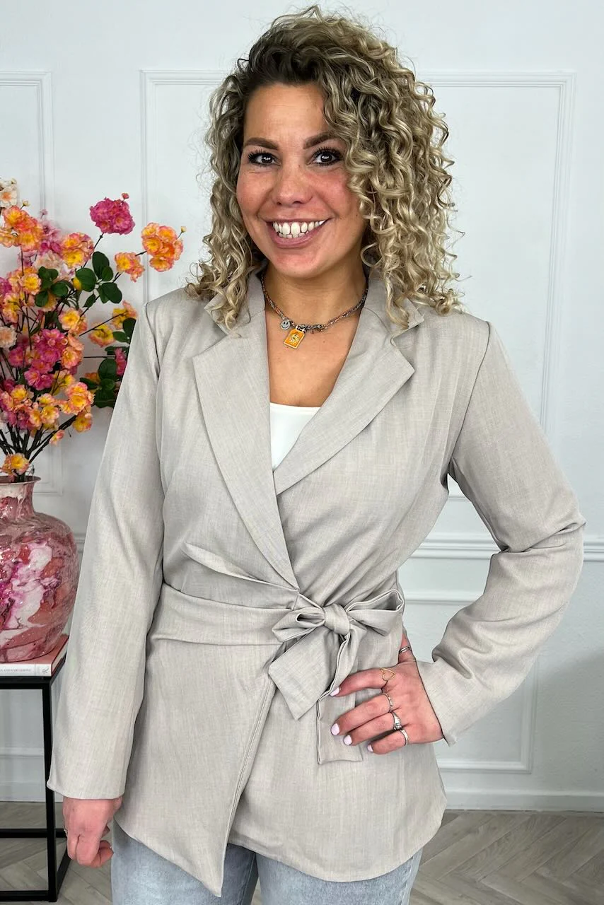 Maxime Strik Blazer - Taupe - Image 2