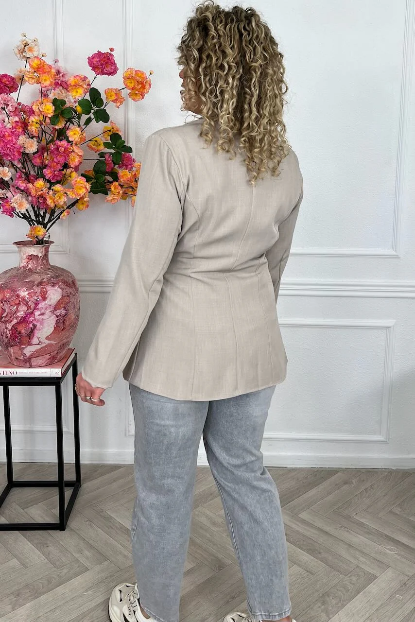 Maxime Strik Blazer - Taupe - Image 3