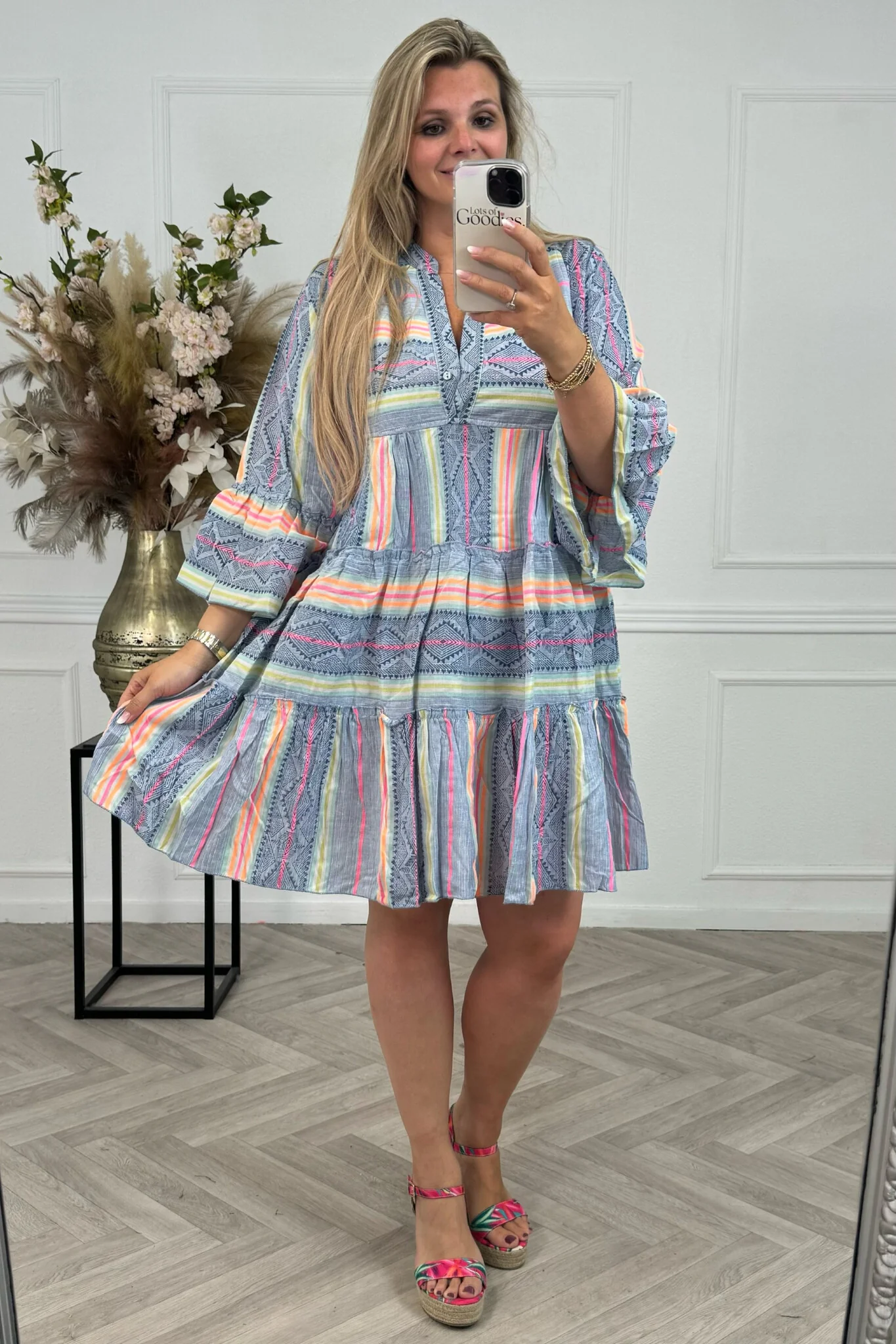 Melanie Ibiza Dress - Blue
