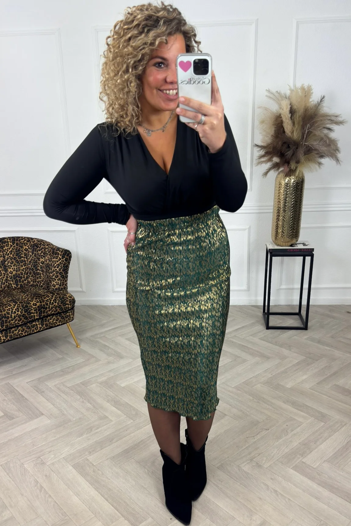 Midnight Pencil Skirt - Green - Image 2