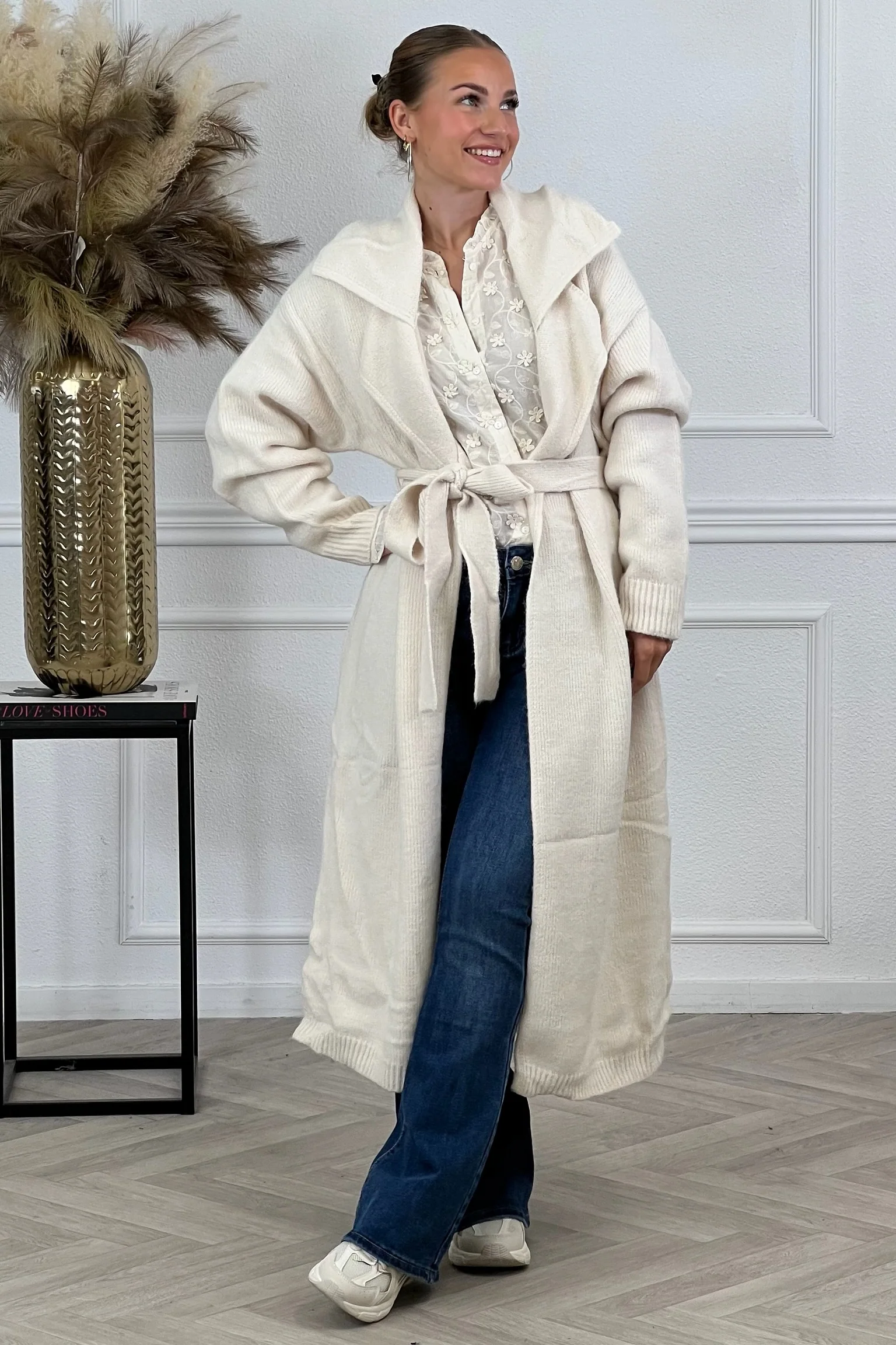 Mila Belted Vest - Beige - Image 5