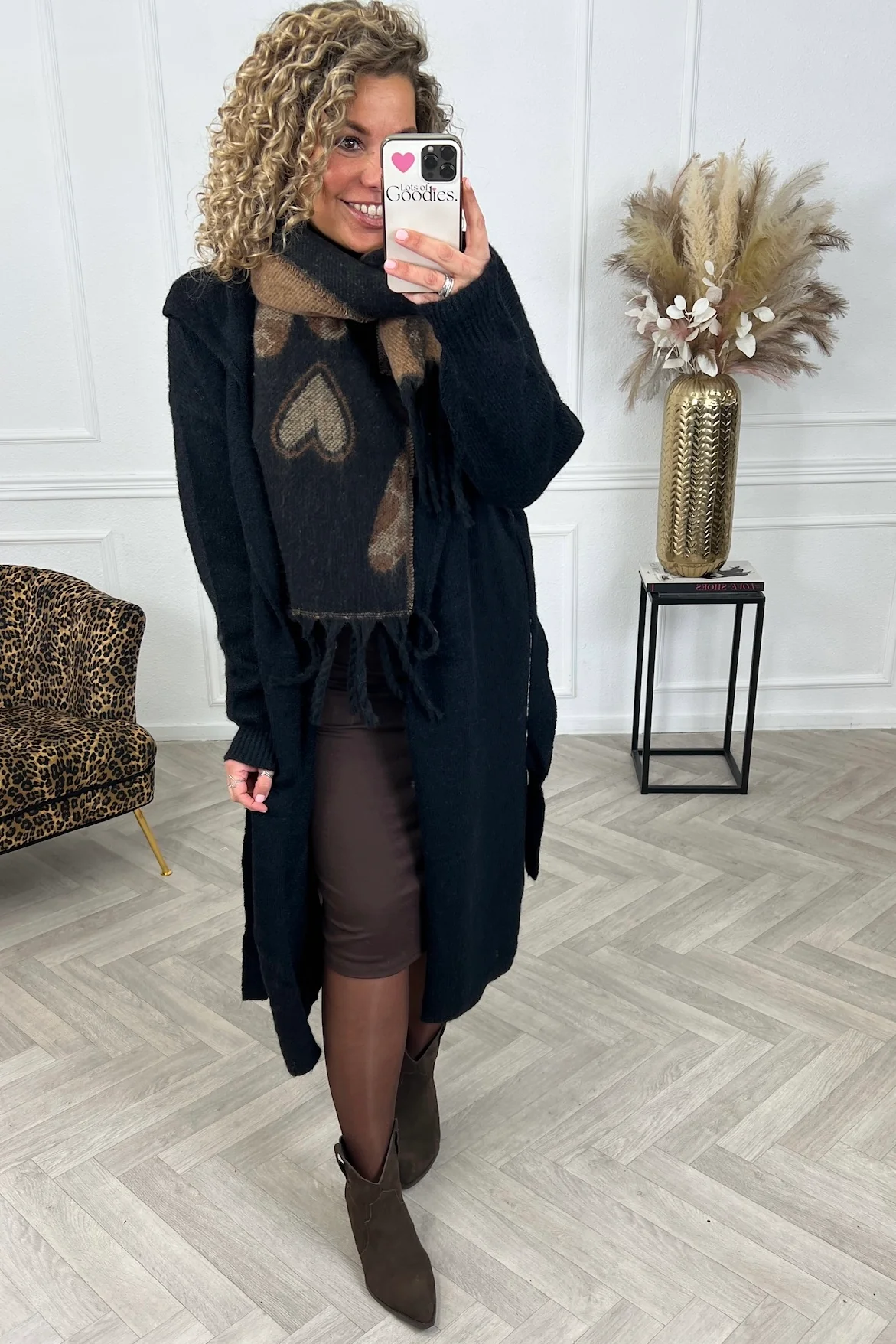 Mila Belted Vest - Black - Image 3