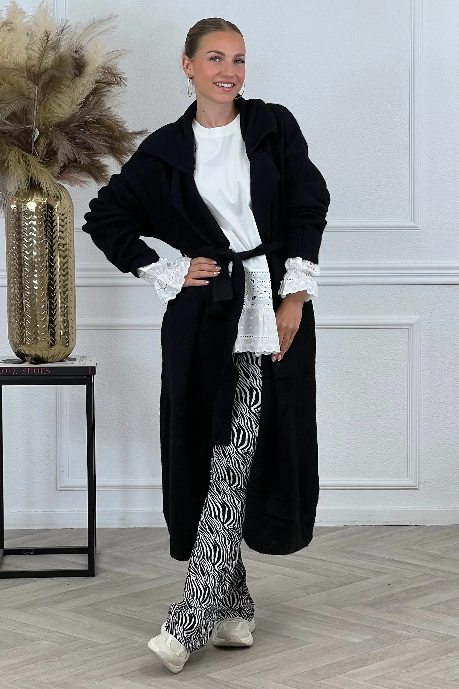 Mila Belted Vest - Black - Image 6