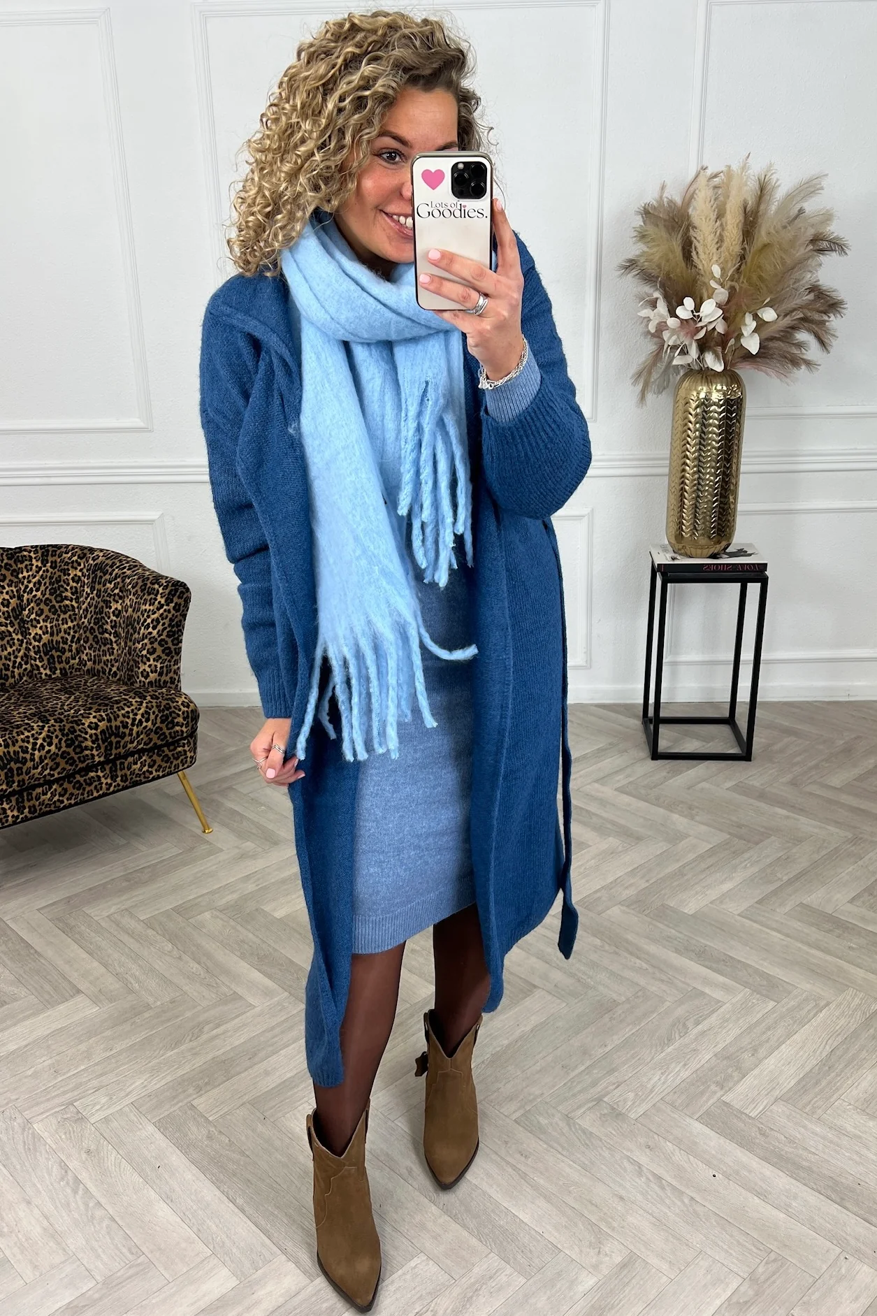 Mila Belted Vest - Blue - Image 4