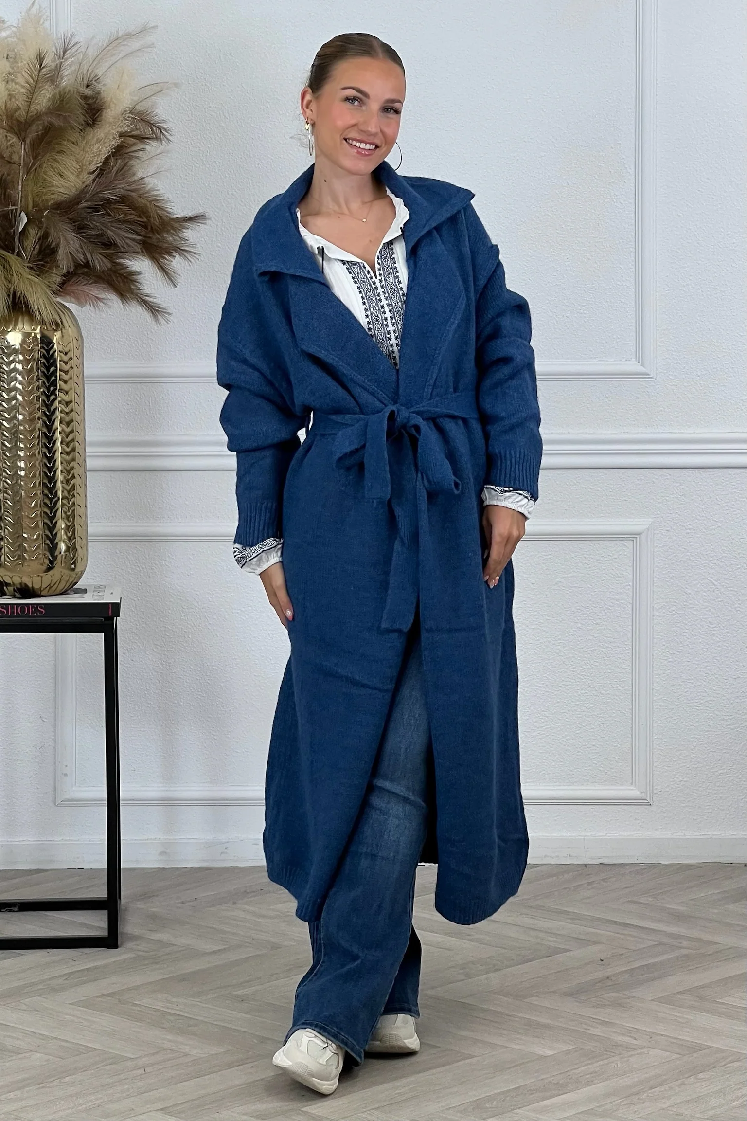 Mila Belted Vest - Blue - Image 5