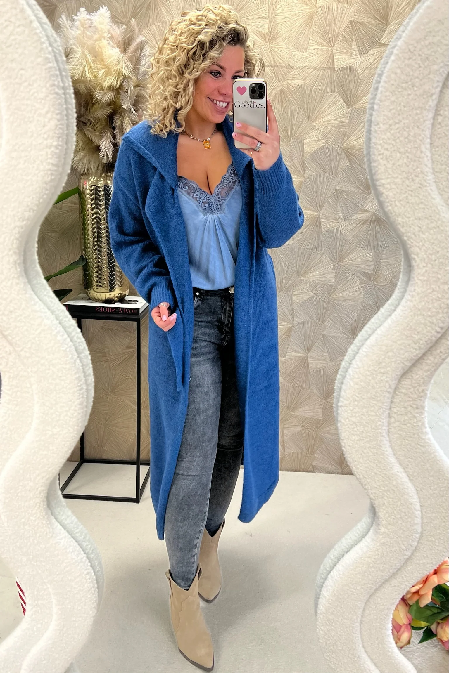 Mila Belted Vest - Blue - Image 8
