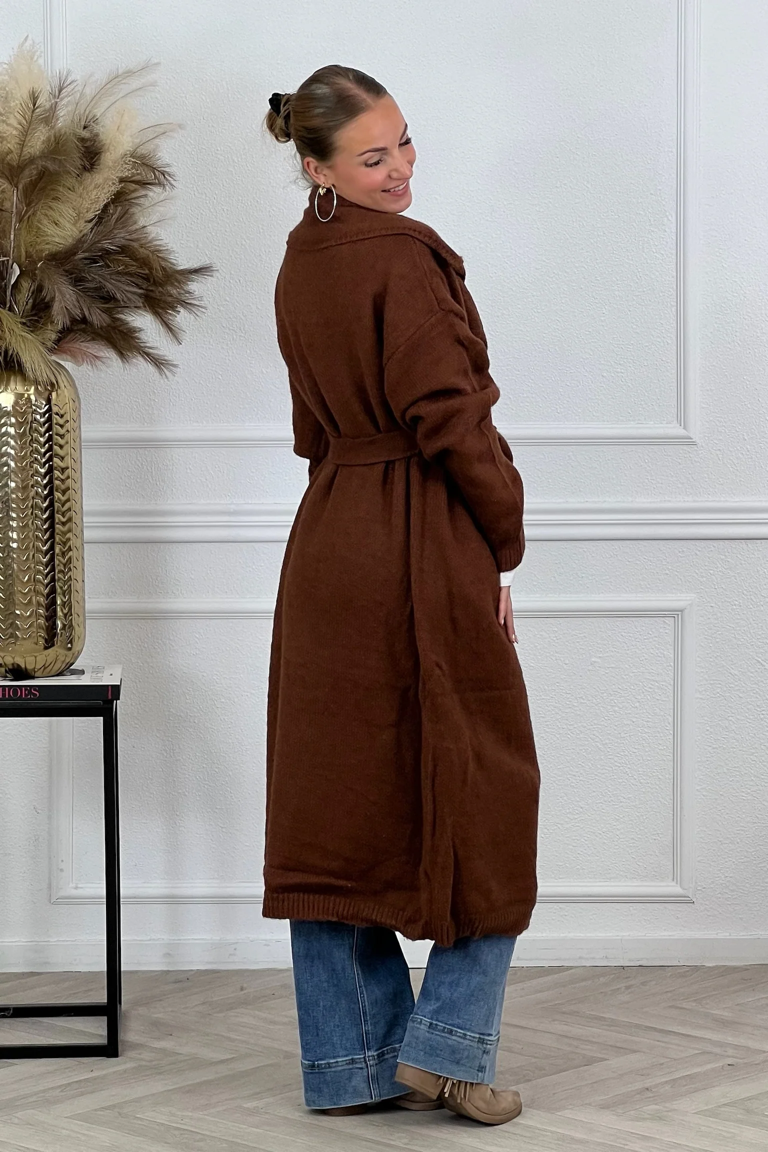 Mila Belted Vest - Brown - Image 6