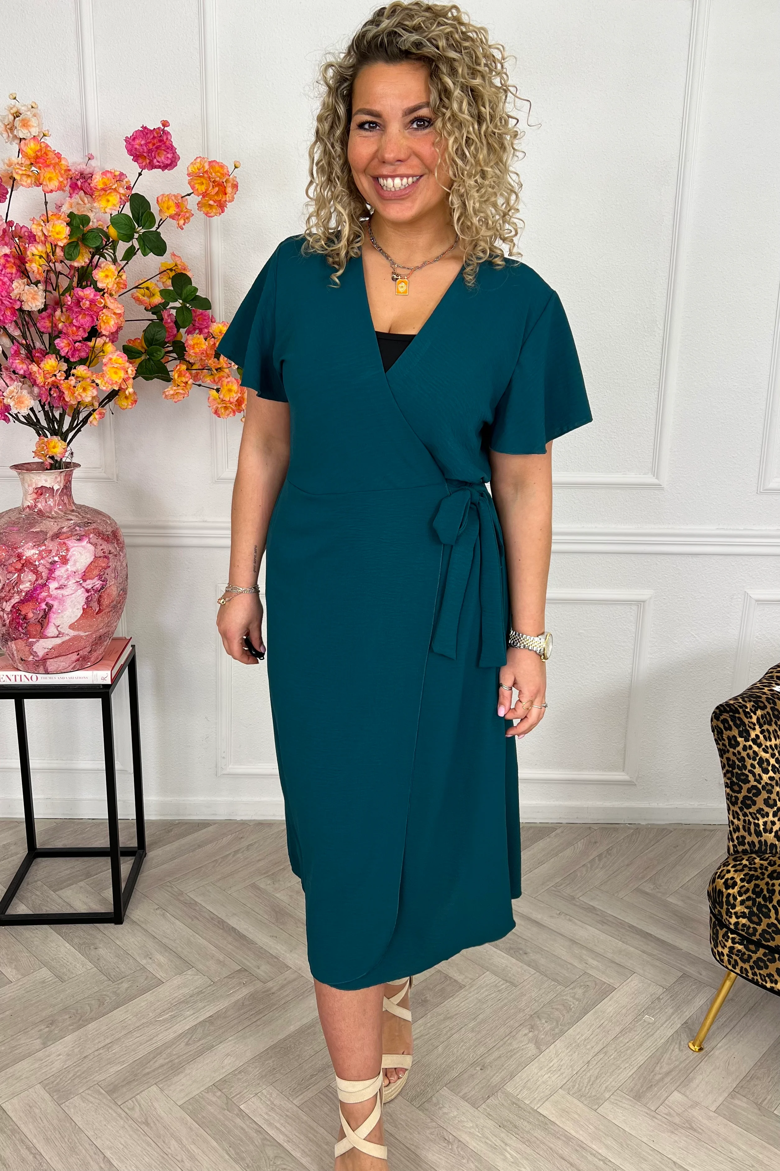 Milano Maxi Wrap Dress - Petrol