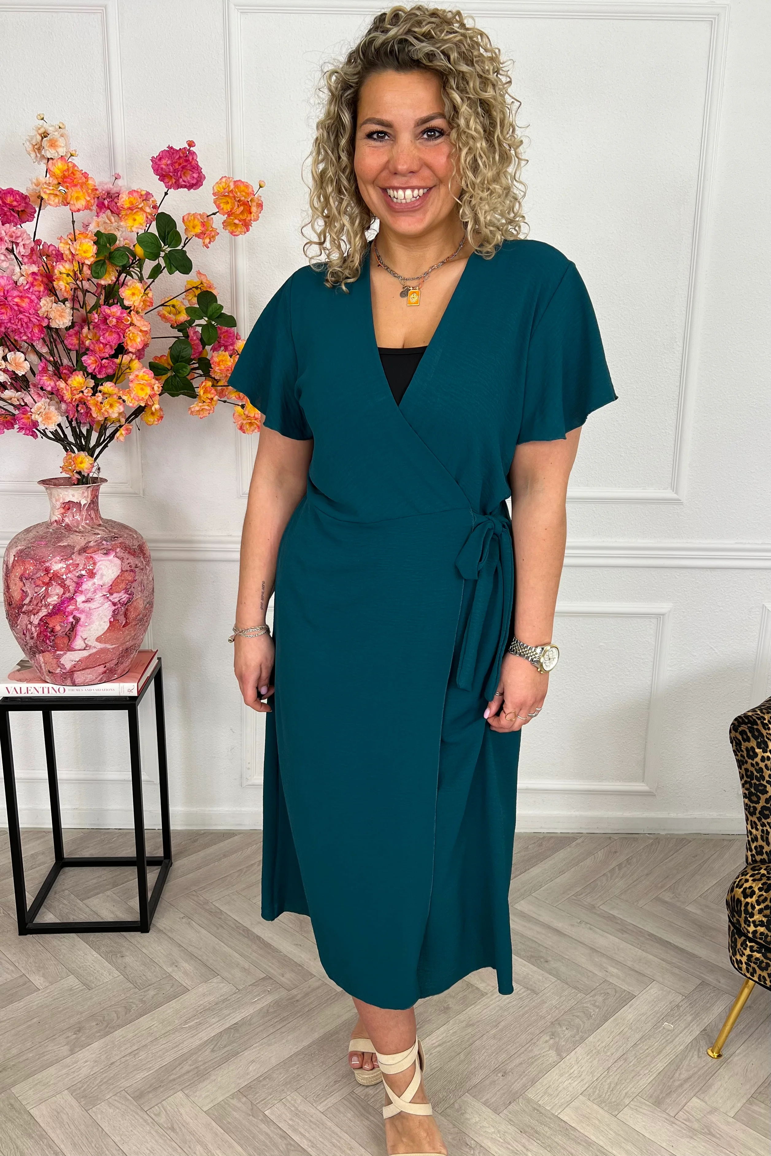 Milano Maxi Wrap Dress - Petrol - Image 5