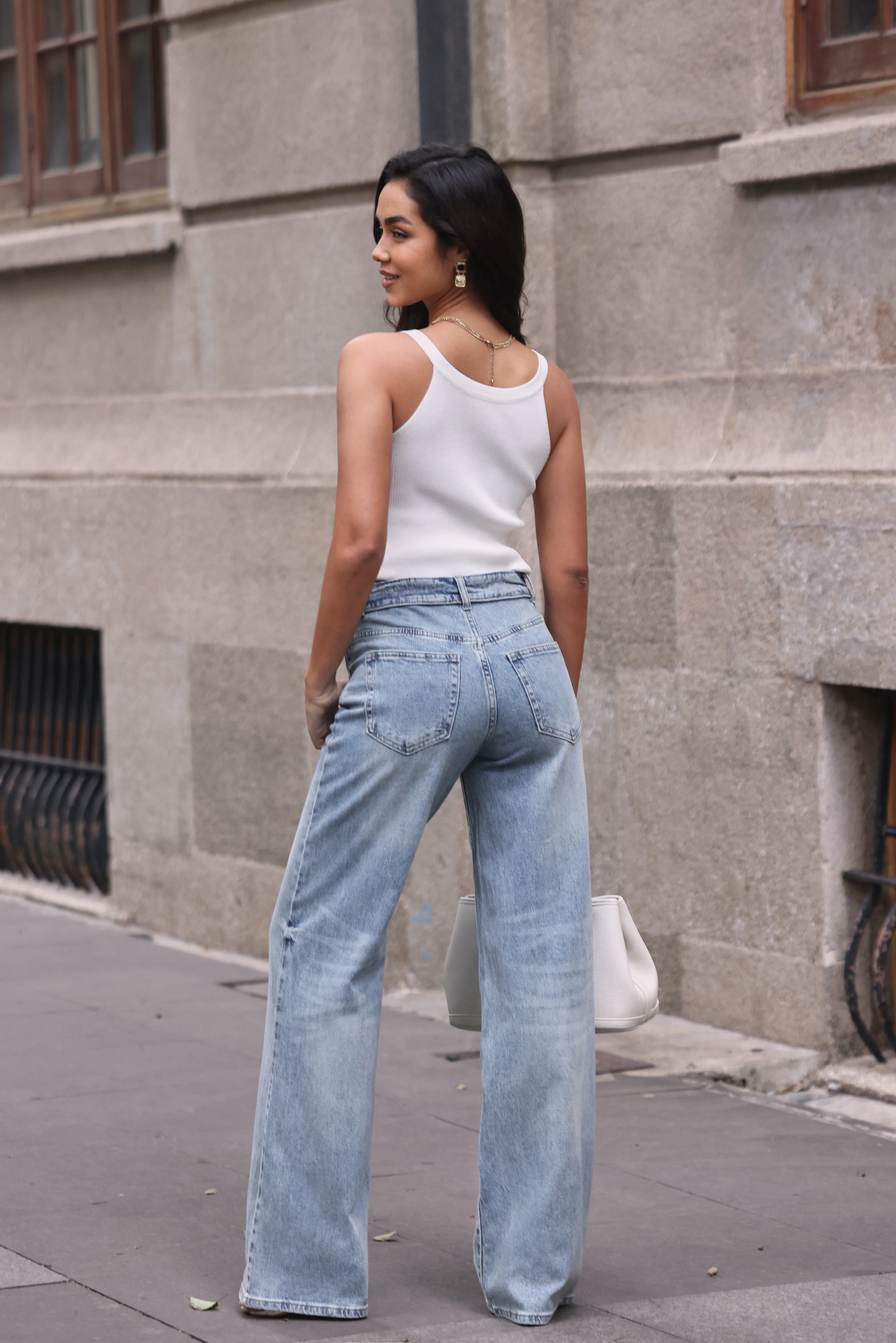 Milou Wide Leg Jeans - Light Blue - Image 2