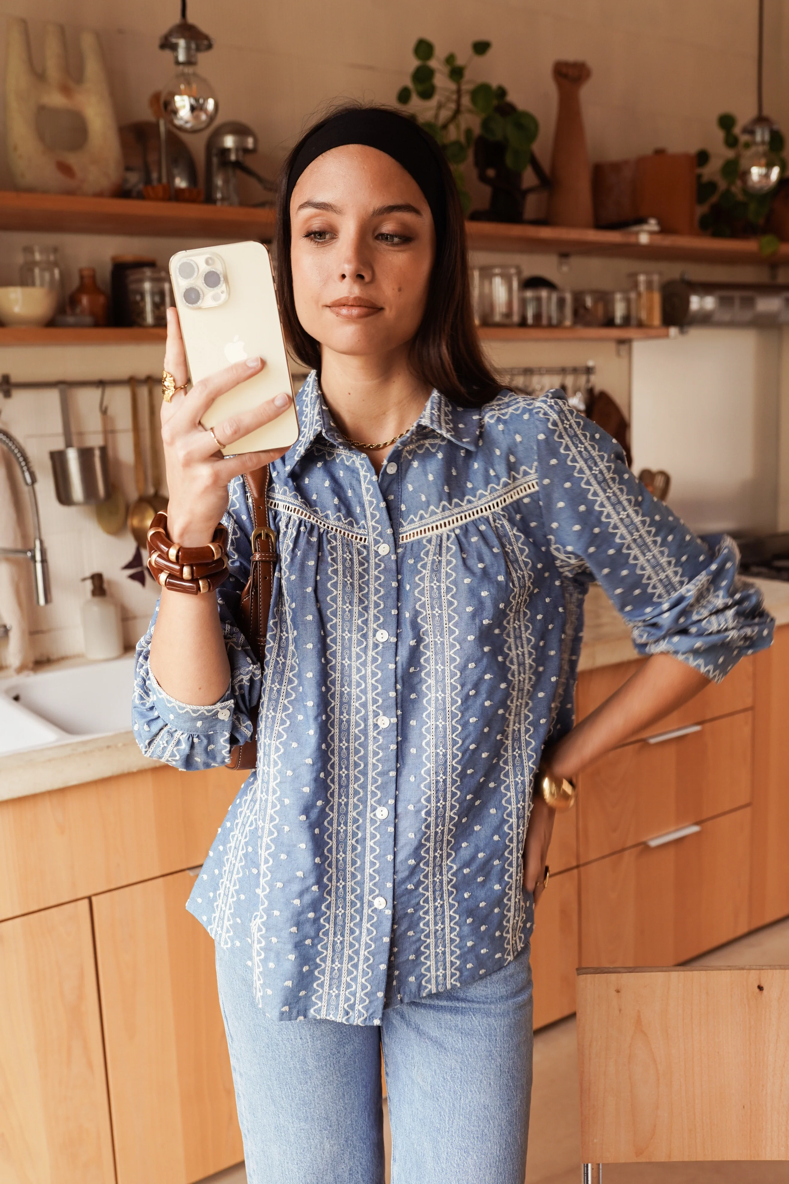 Mirelle Western Blouse - Blue