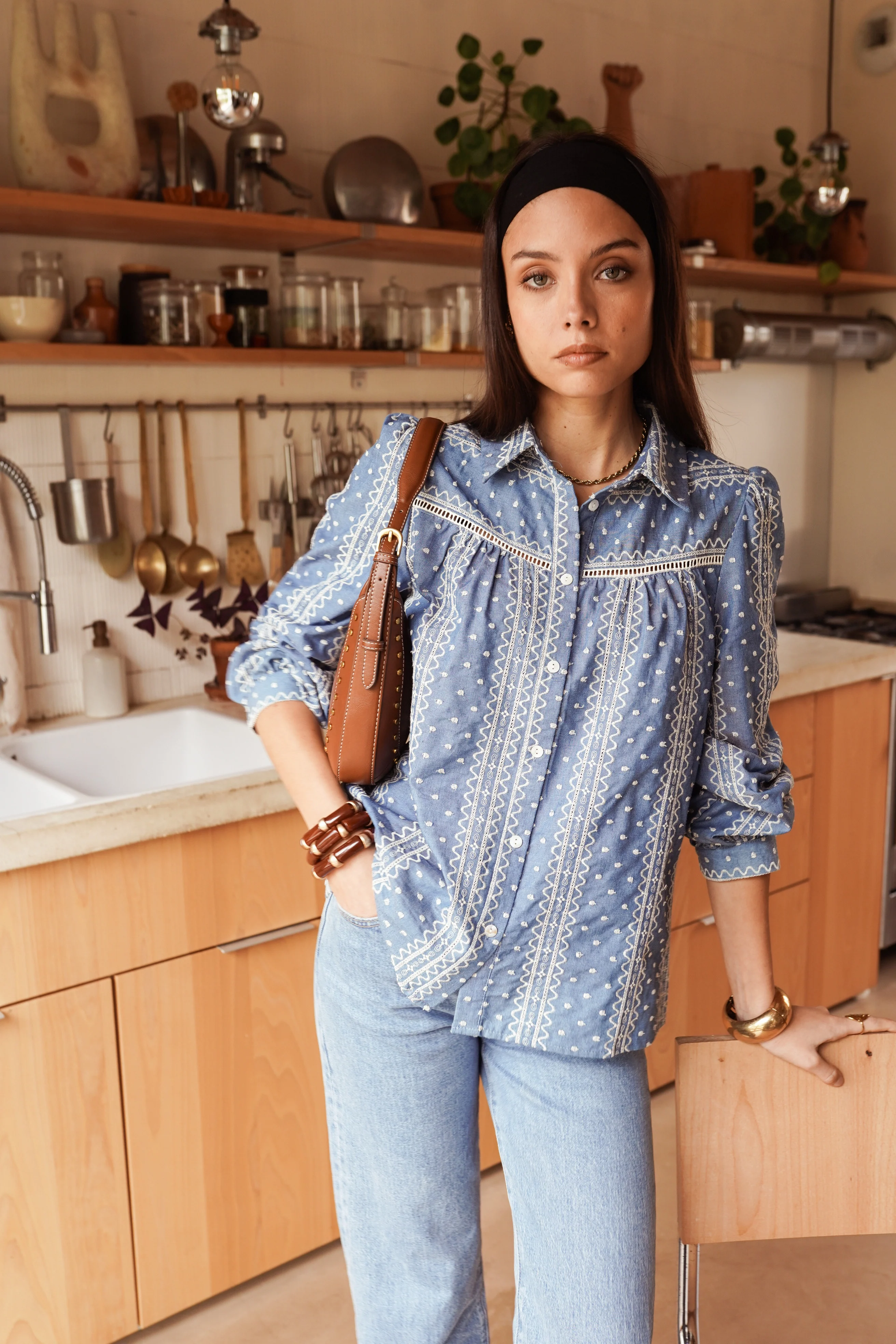 Mirelle Western Blouse - Blue - Image 2