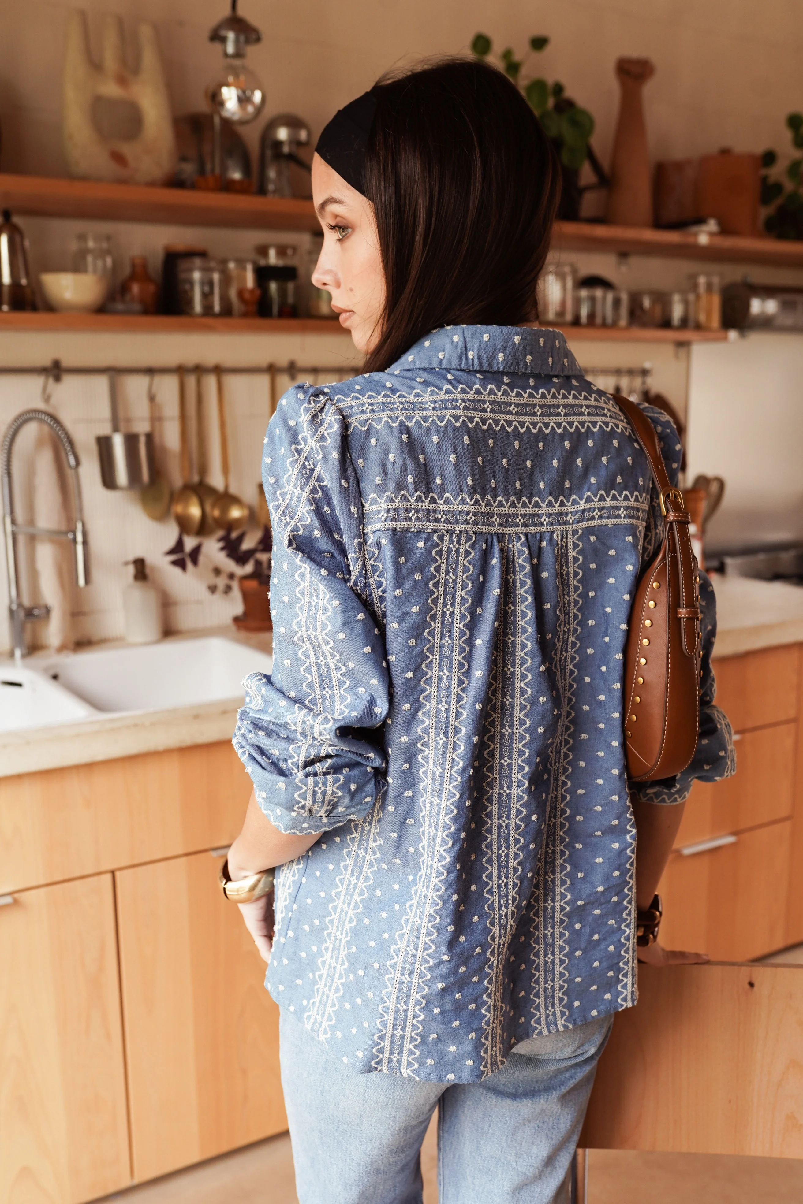 Mirelle Western Blouse - Blue - Image 3