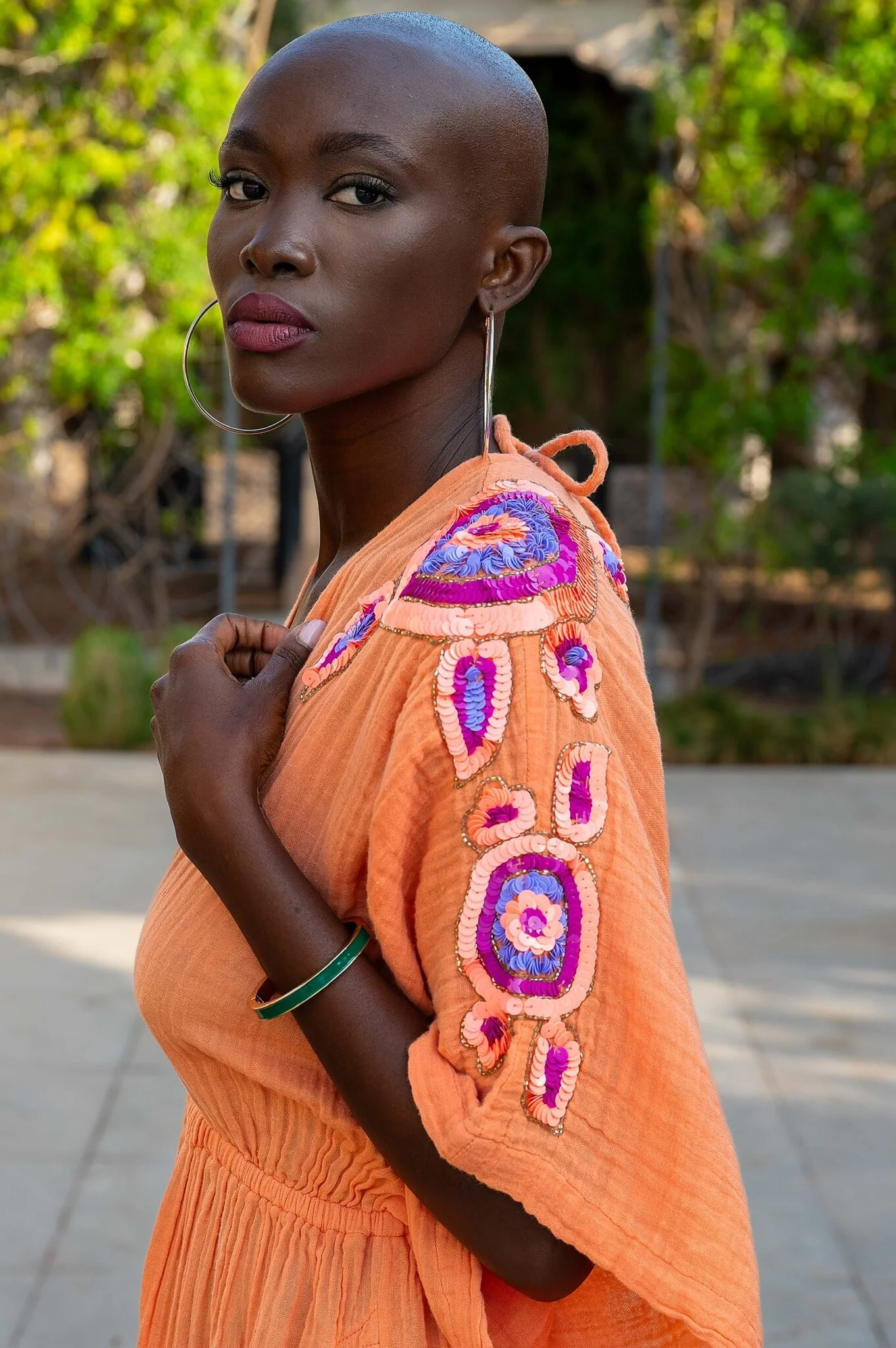 Mirty Sequins Dress - Orange - Image 3