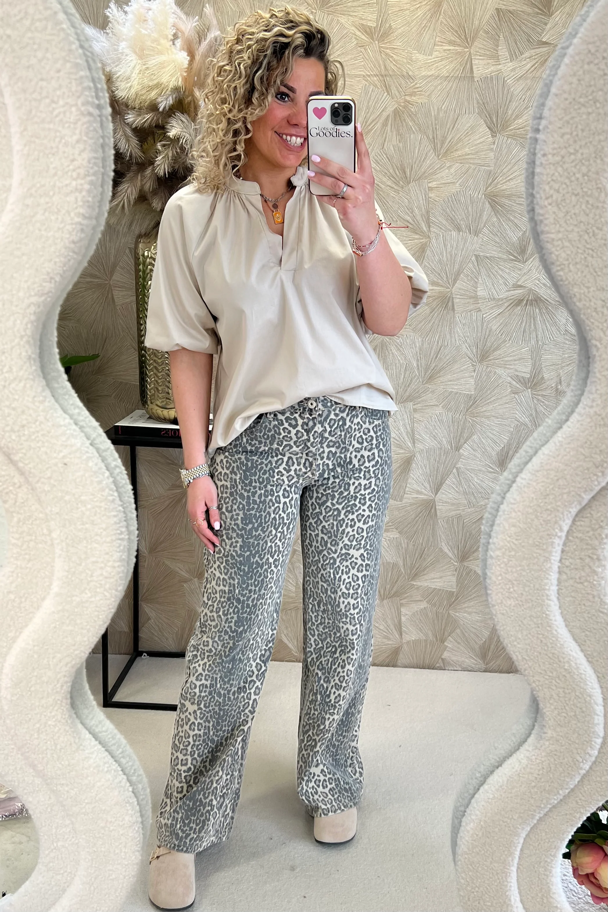 Musthave Balloon Sleeve Blouse - Beige - Image 2