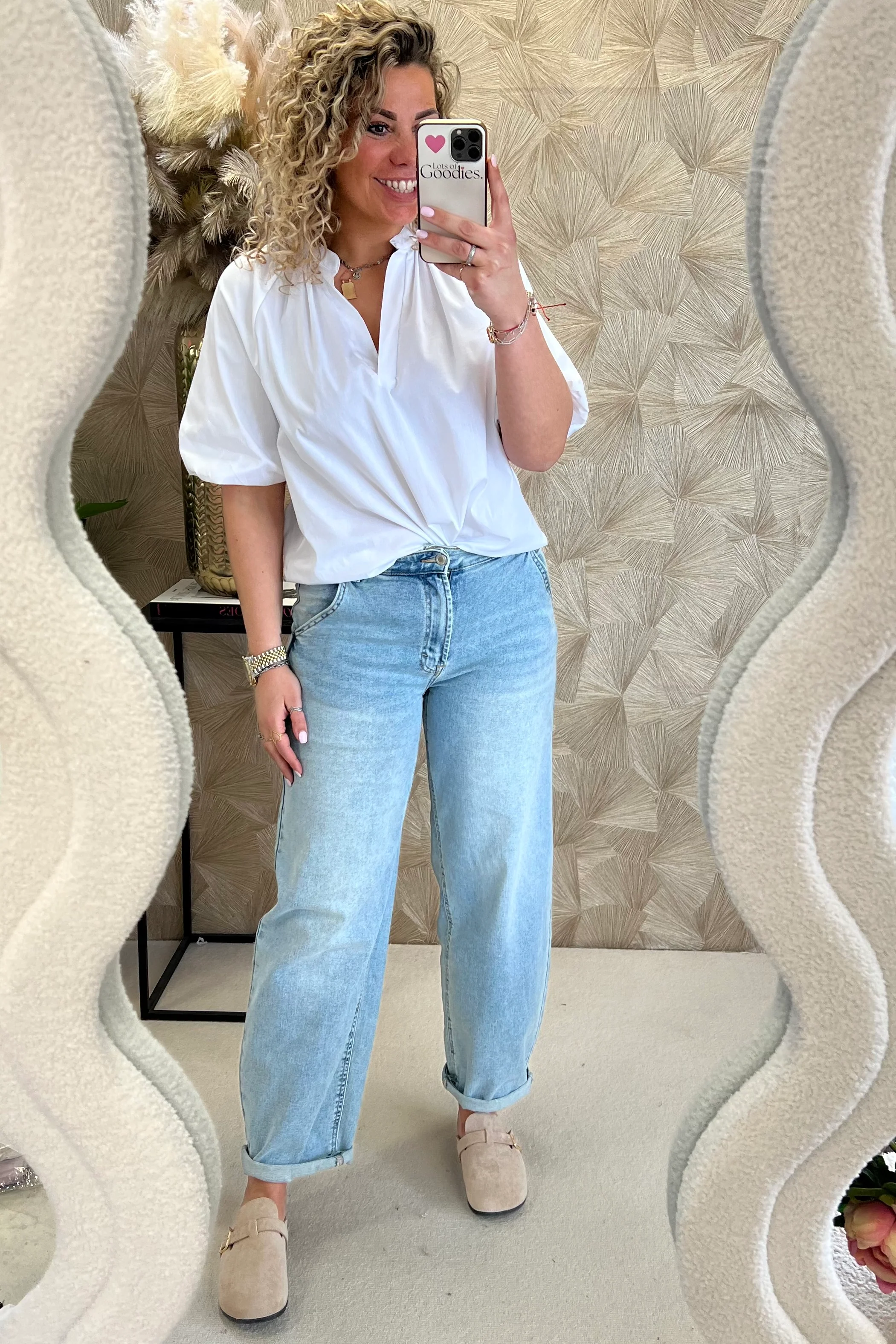 Musthave Balloon Sleeve Blouse - White - Image 4