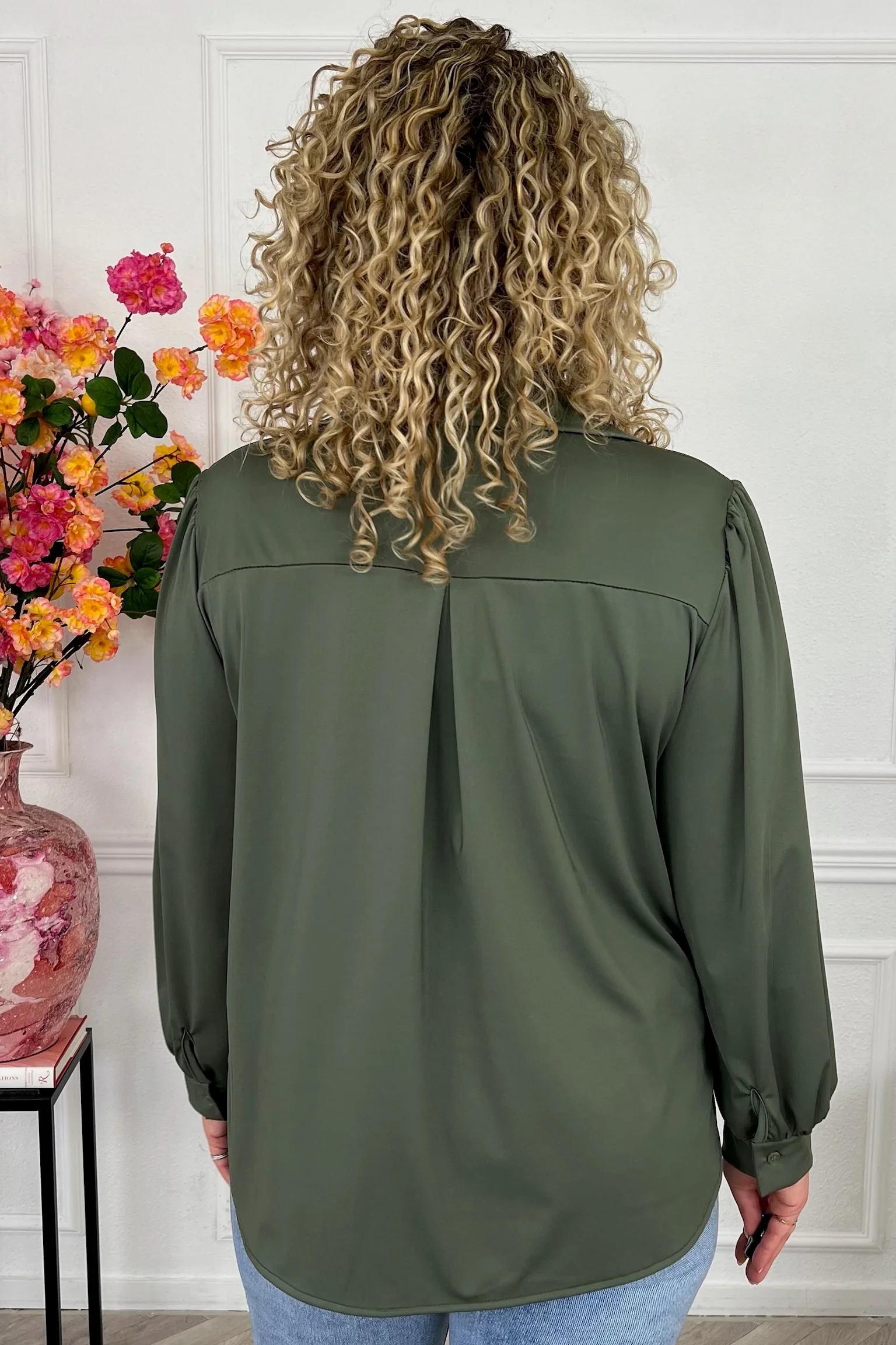Musthave Basic Travel Blouse - Armygreen - Image 3
