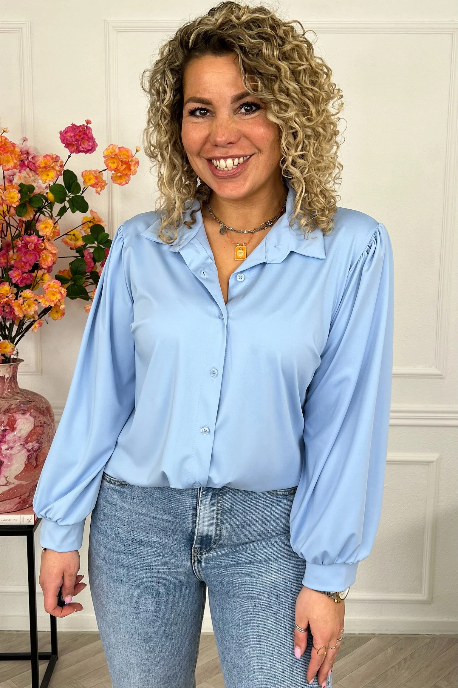Musthave Basic Travel Blouse - Light Blue