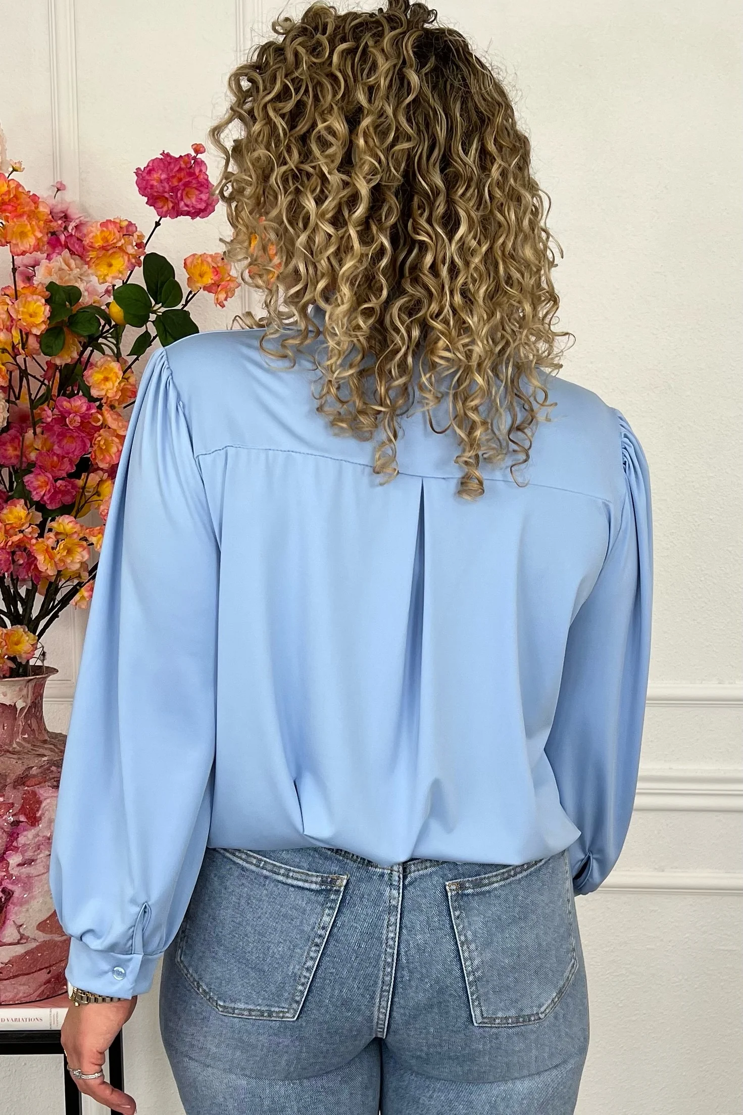 Musthave Basic Travel Blouse - Light Blue - Image 2