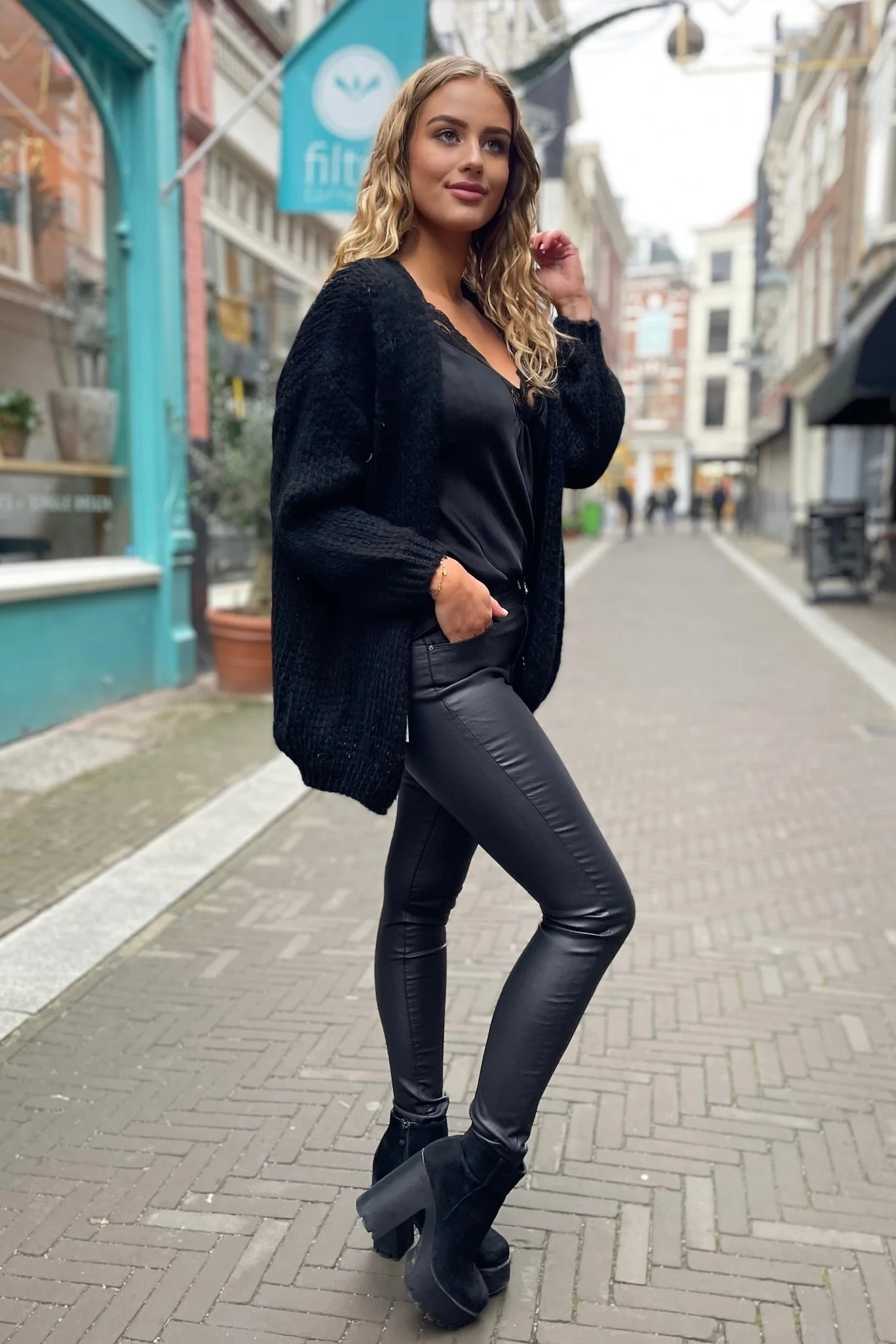 Musthave Leather Look Pants - Black - Image 5