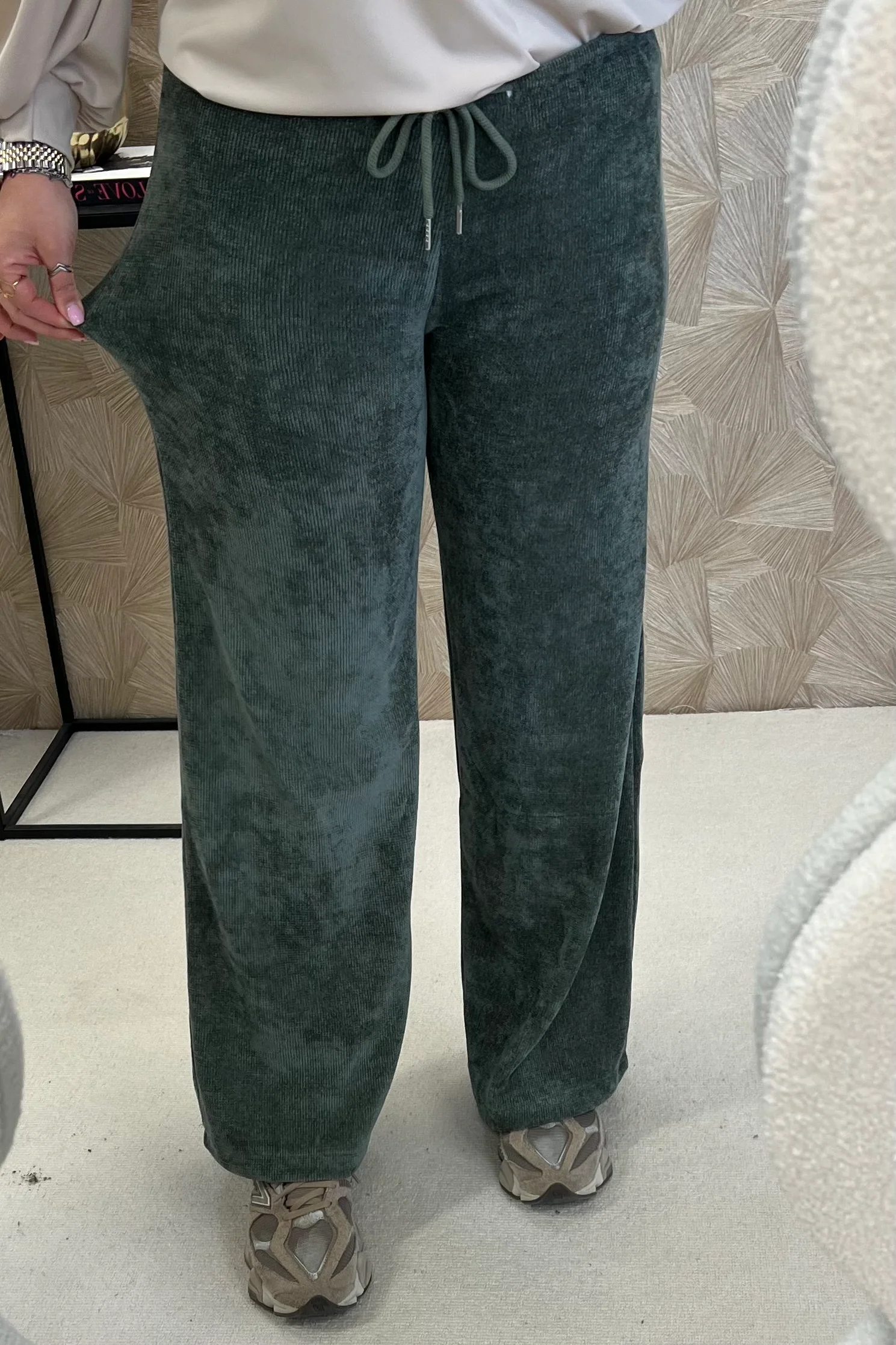 Musthave Comfy Rib Pants - Armygreen