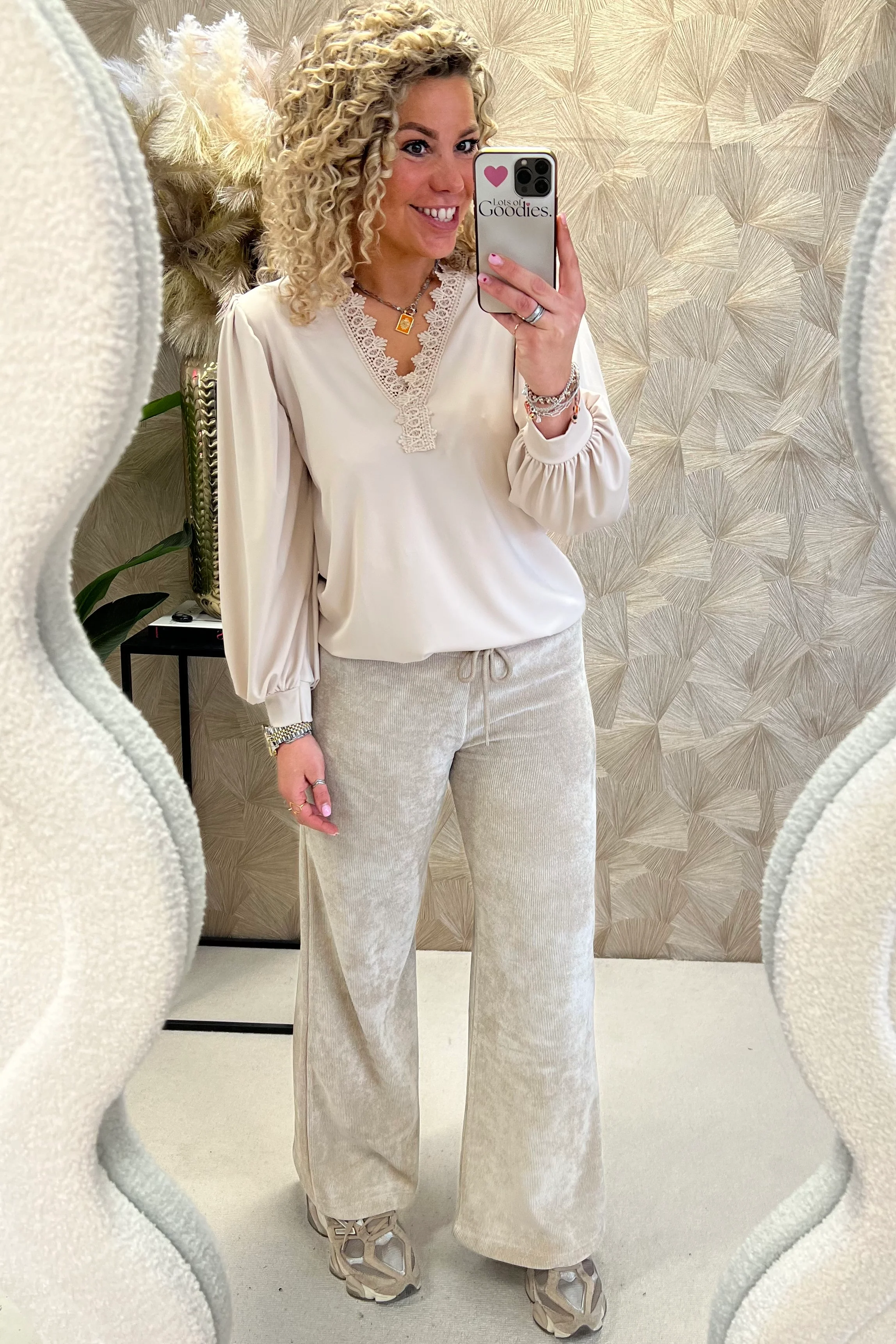 Musthave Comfy Rib Pants - Beige