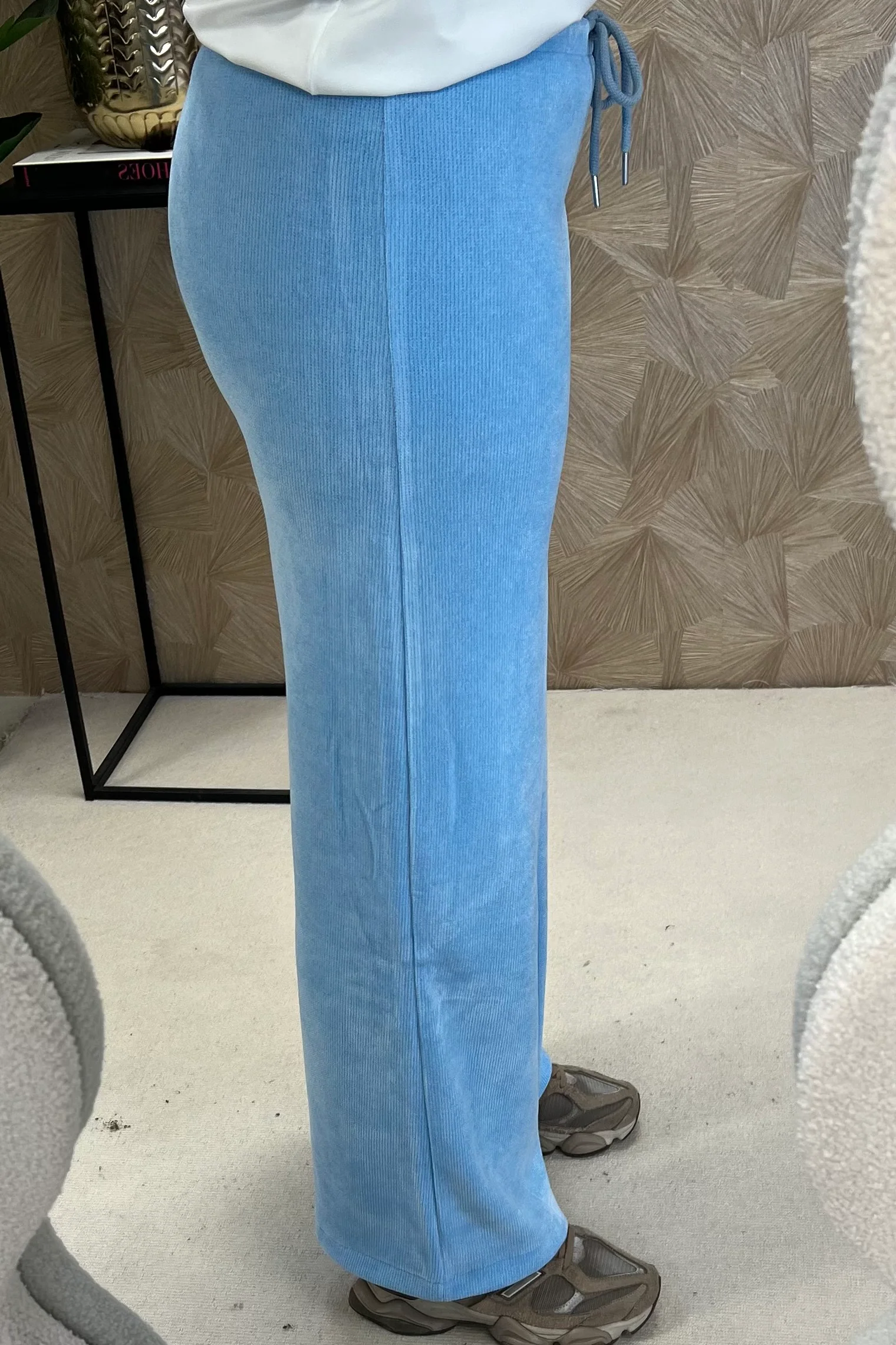 Musthave Comfy Rib Pants - Light Blue - Image 3