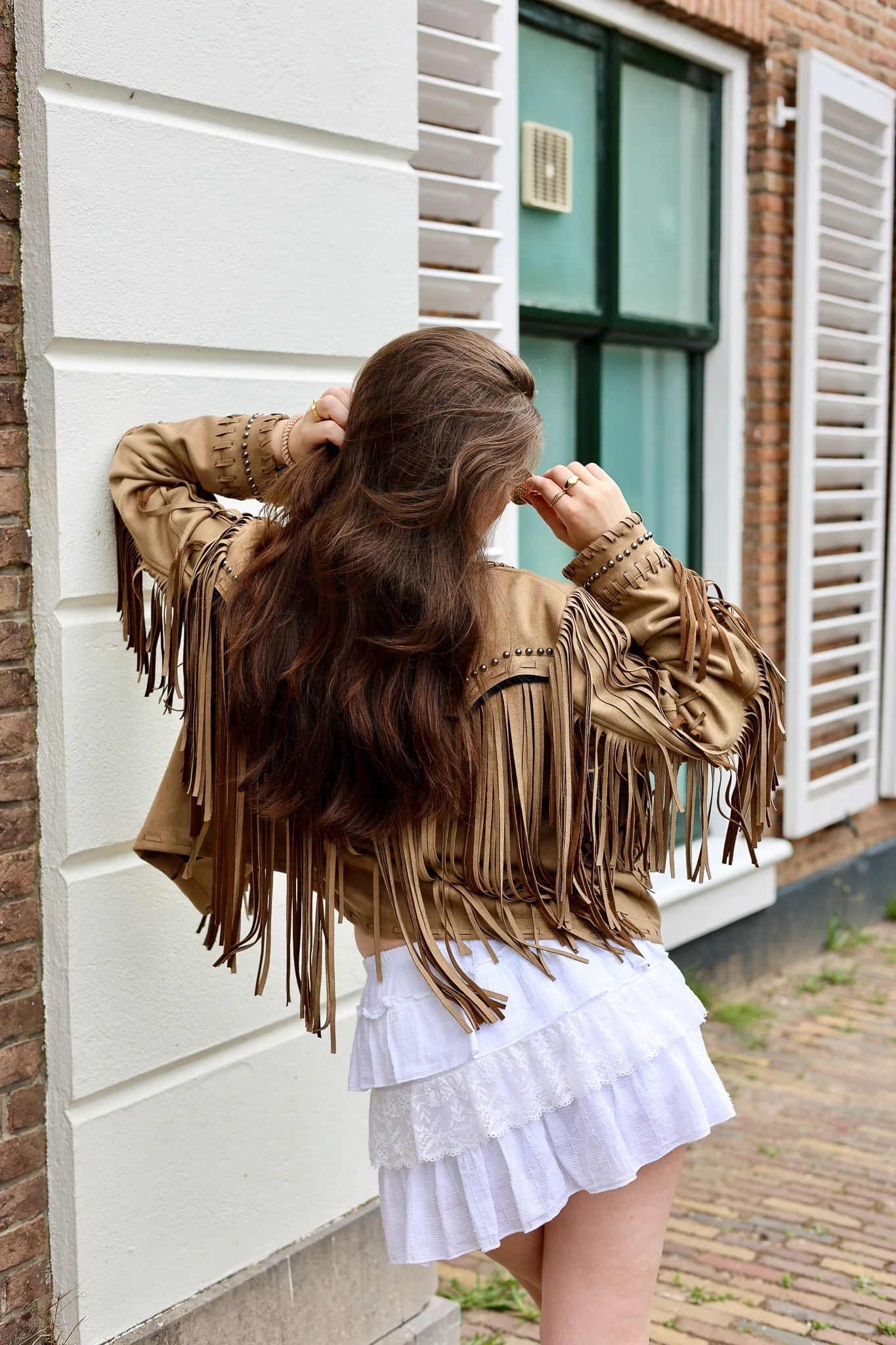 Musthave Fringe Jacket - Brown - Image 2