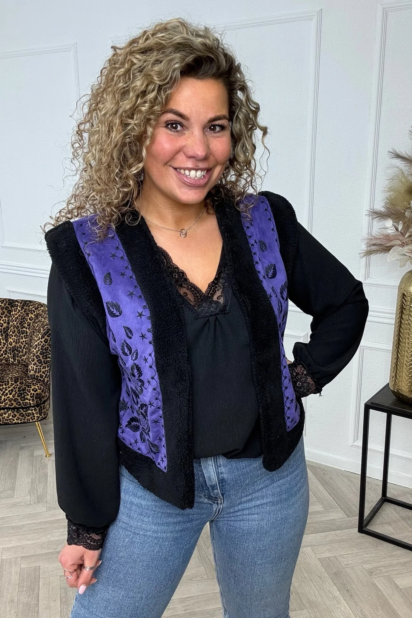 Musthave Gilet - Purple/Black