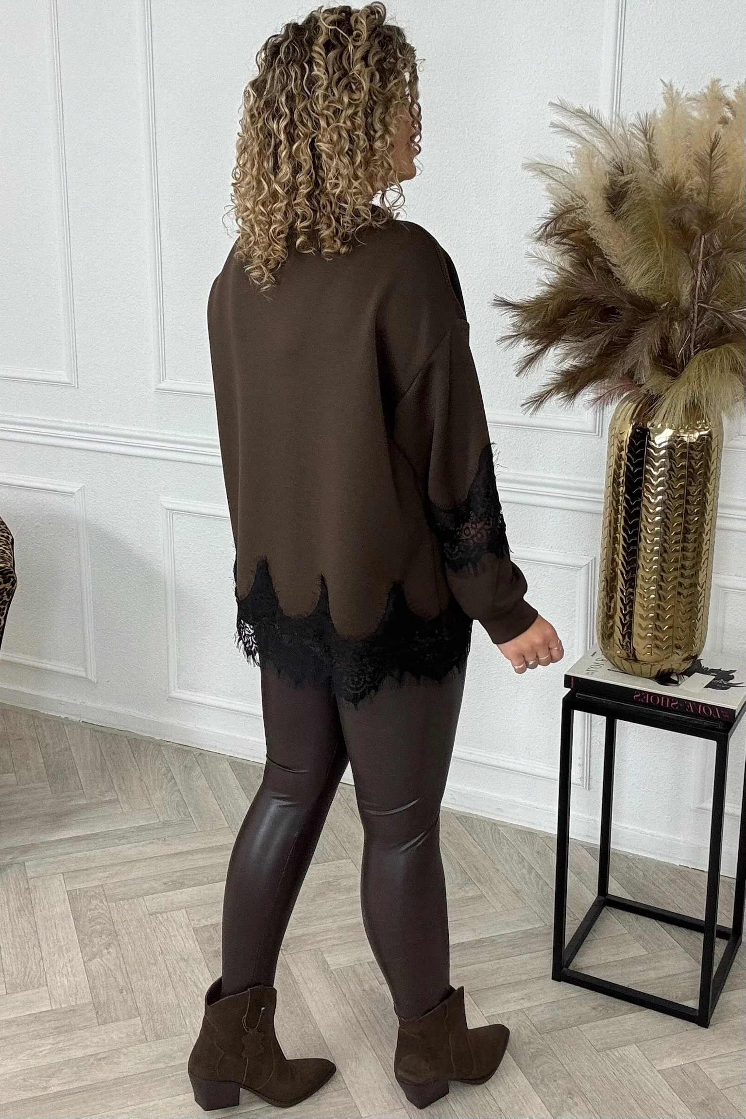 Musthave Lace Sweater - Brown - Image 2