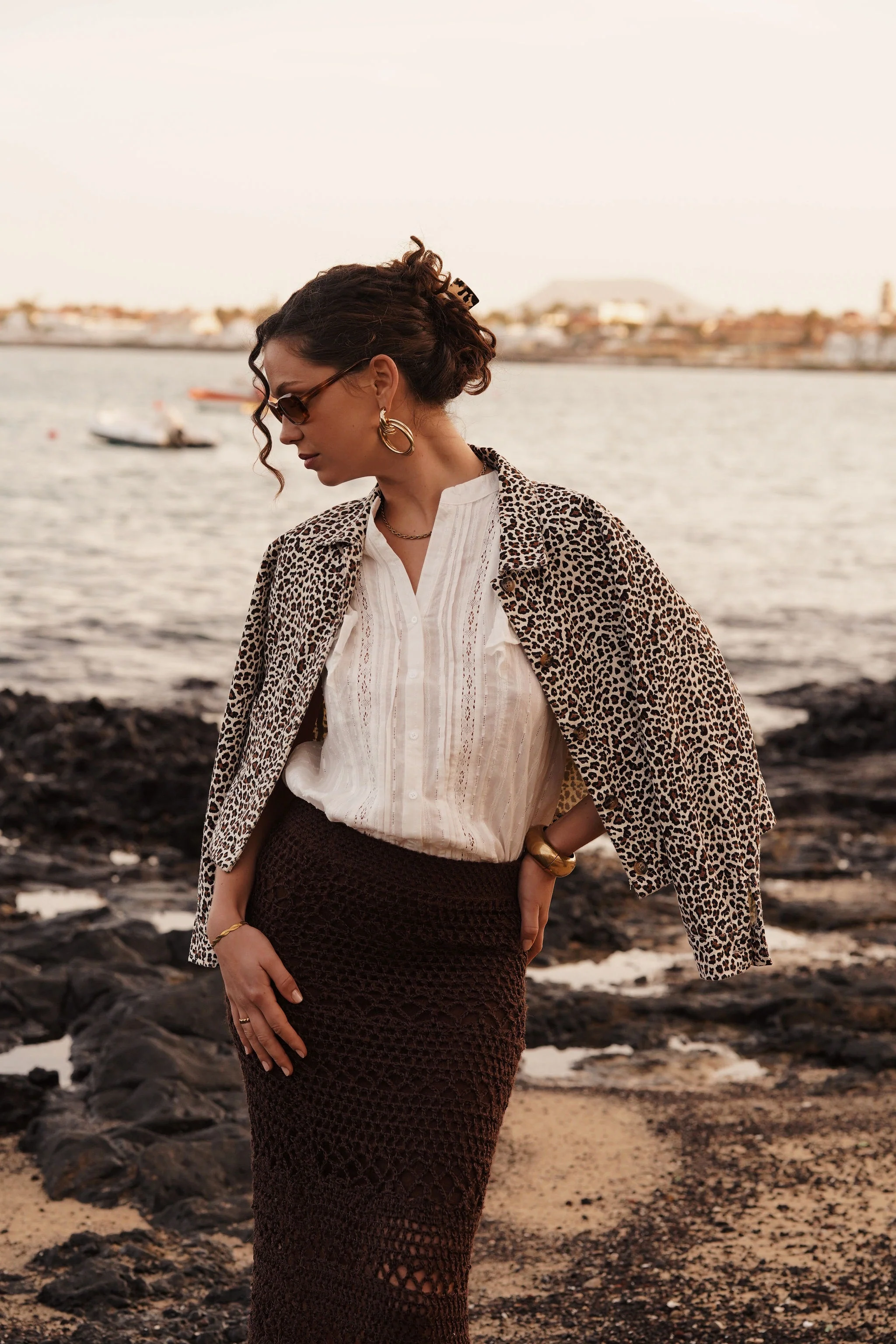 Musthave Cotton Leopard Jacket - Brown - Image 6