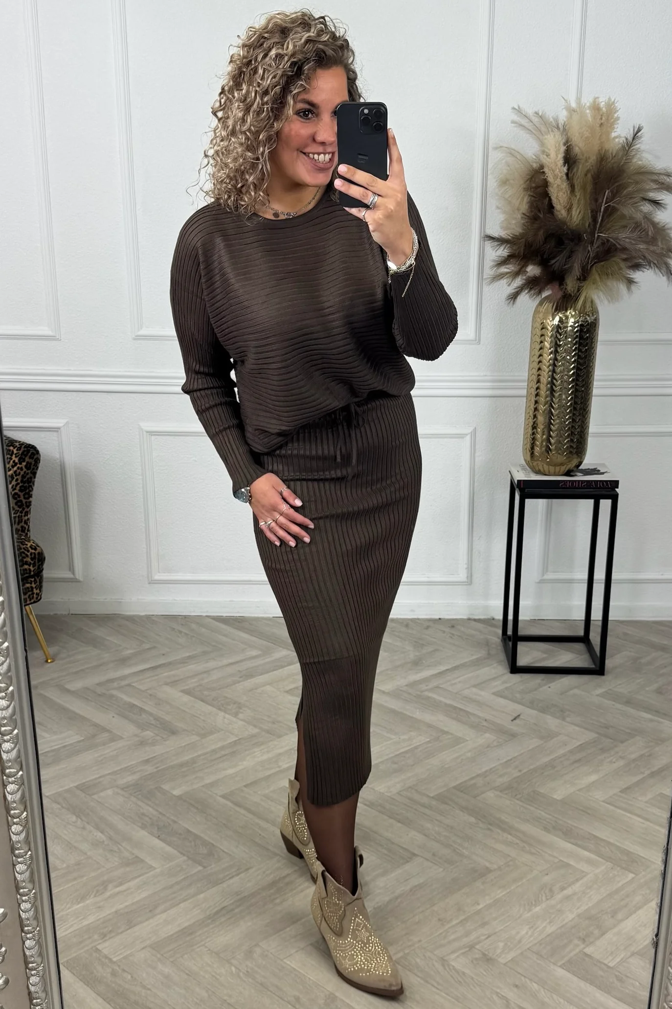 Musthave Rib Comfy Set - Chocolate - Image 3