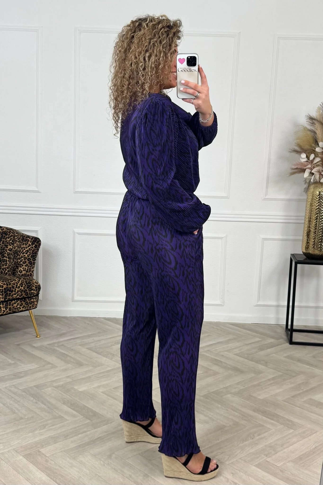 Musthave Ripple Plisse Suit - Purple/Black - Image 2