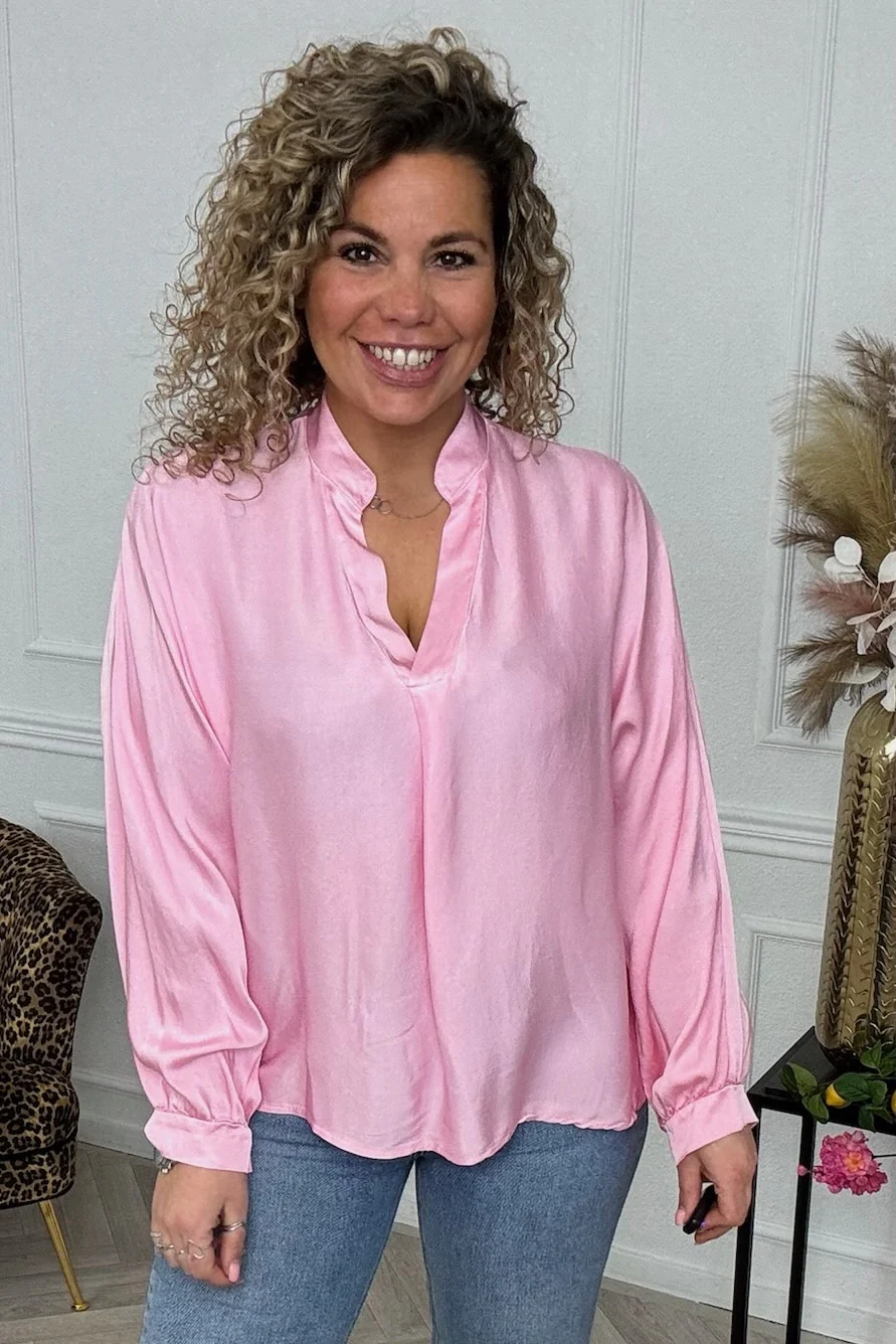 Musthave Silk Blouse - Light Pink