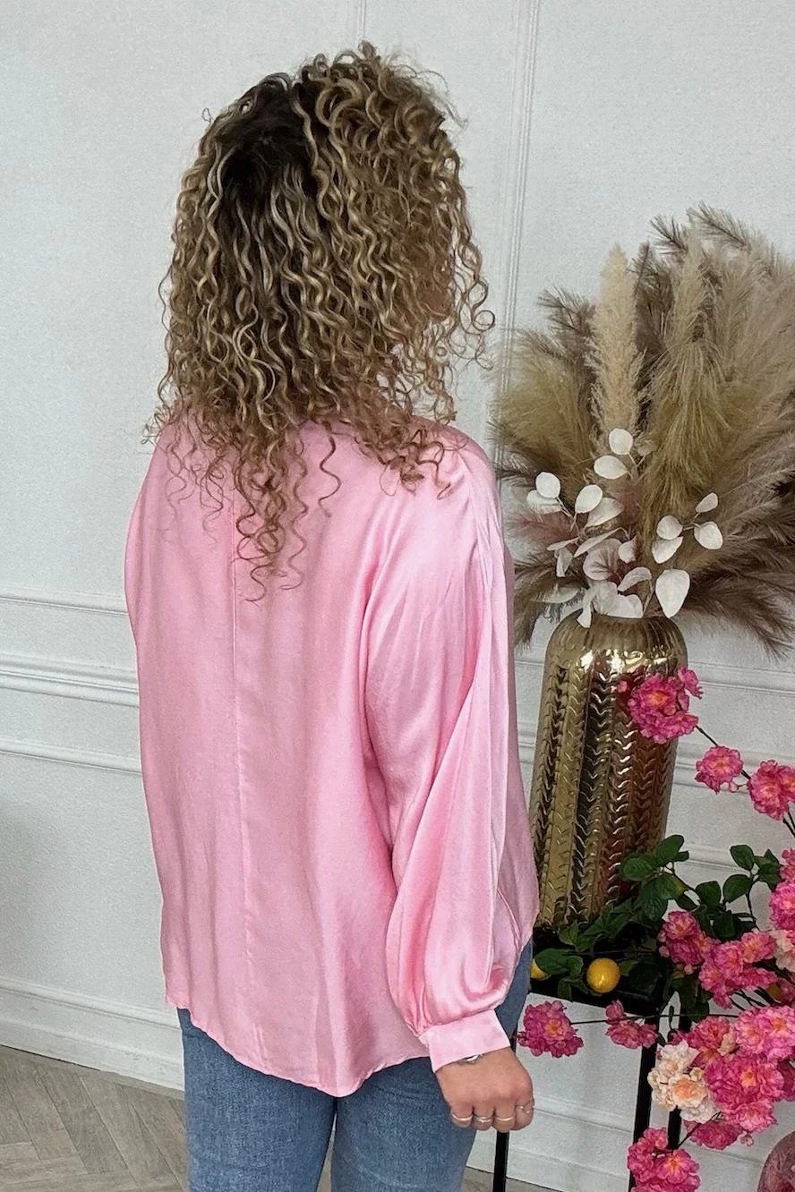 Musthave Silk Blouse - Light Pink - Image 2