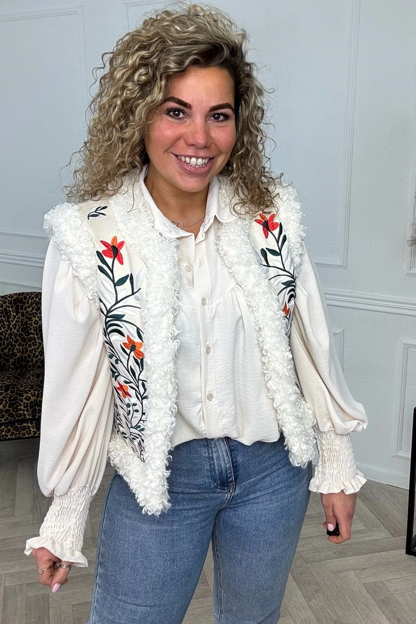 Musthave Spring Gilet - Beige/Ivy