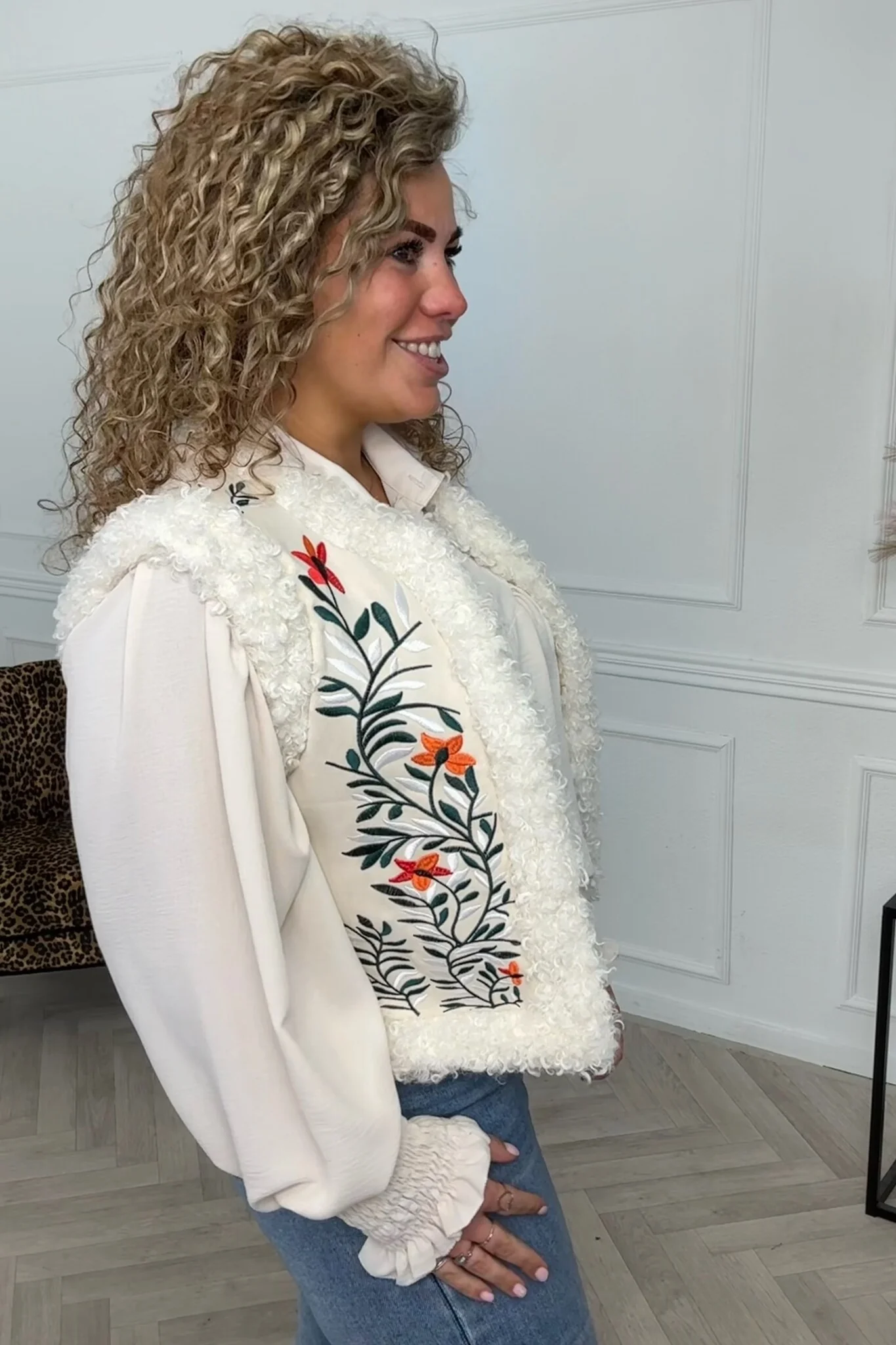 Musthave Spring Gilet - Beige/Ivy - Image 2