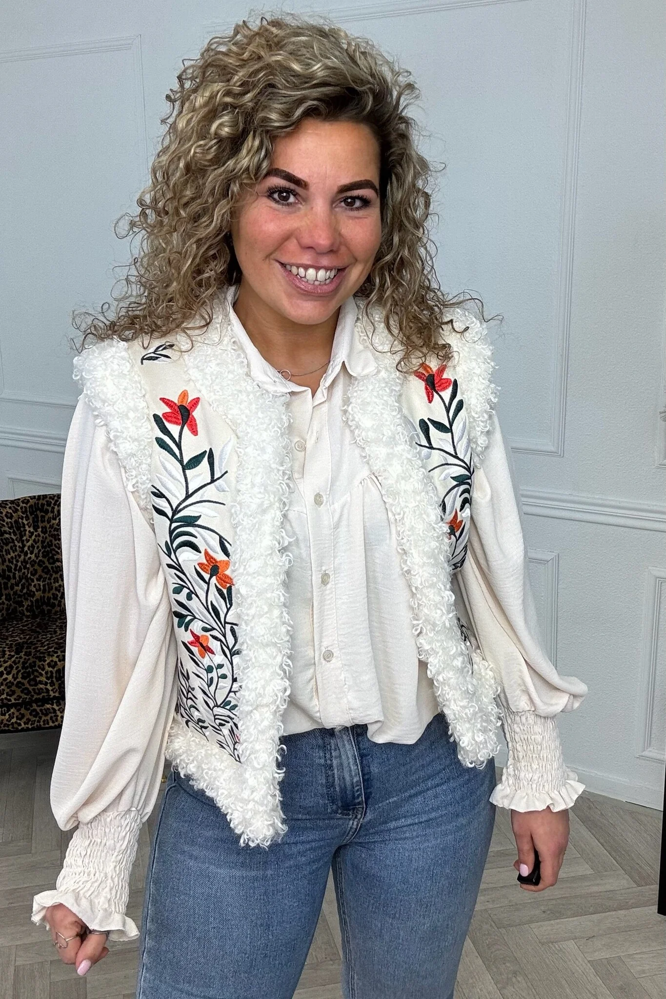 Musthave Spring Gilet - Beige/Ivy - Image 4