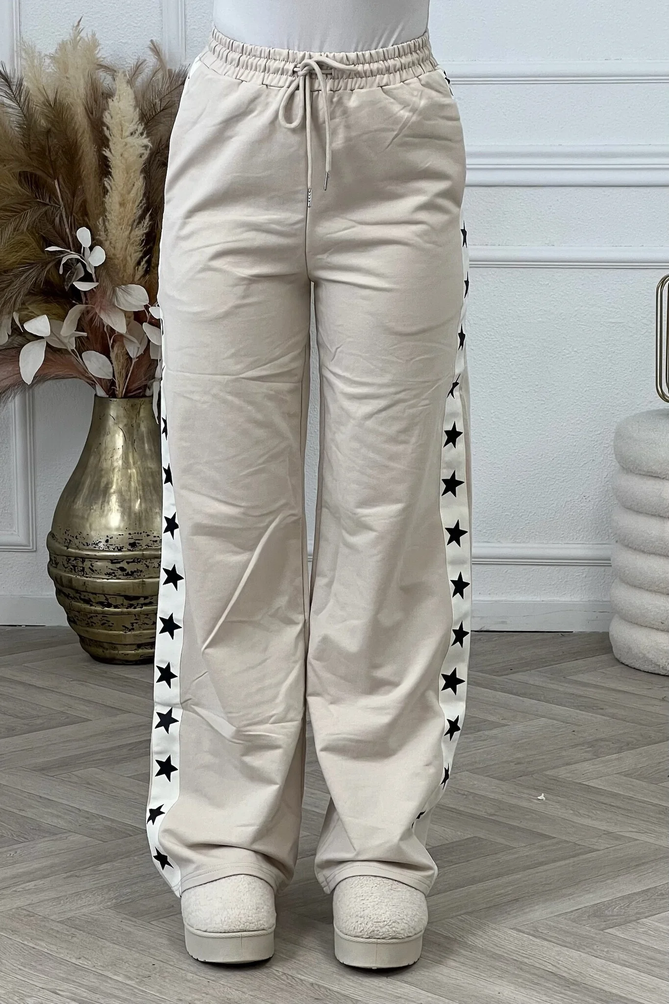 Musthave Star Jogging Pants - Beige - Image 5