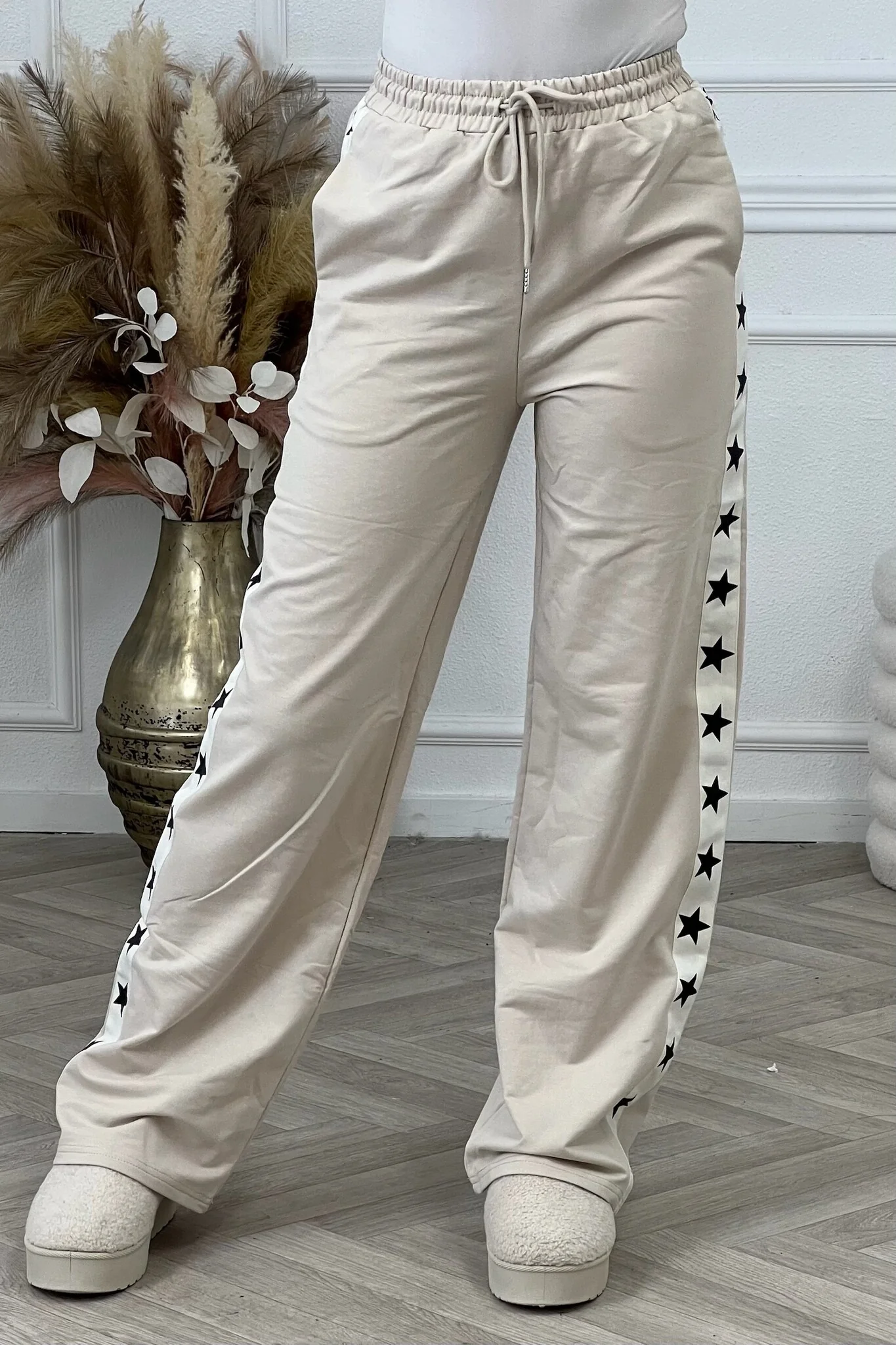 Musthave Star Jogging Pants - Beige - Image 6