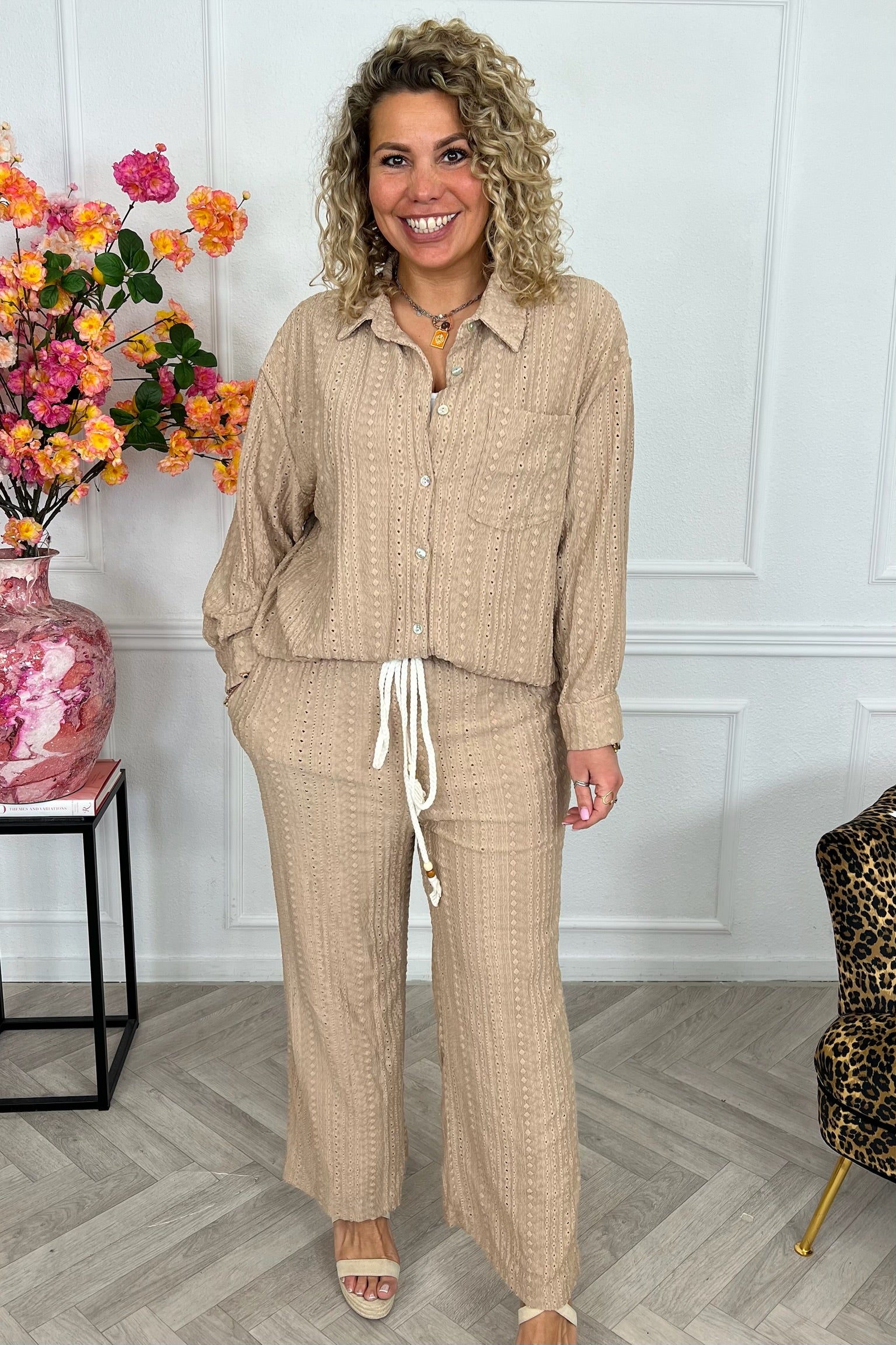 Musthave Textured Lounge Set - Camel - Image 4