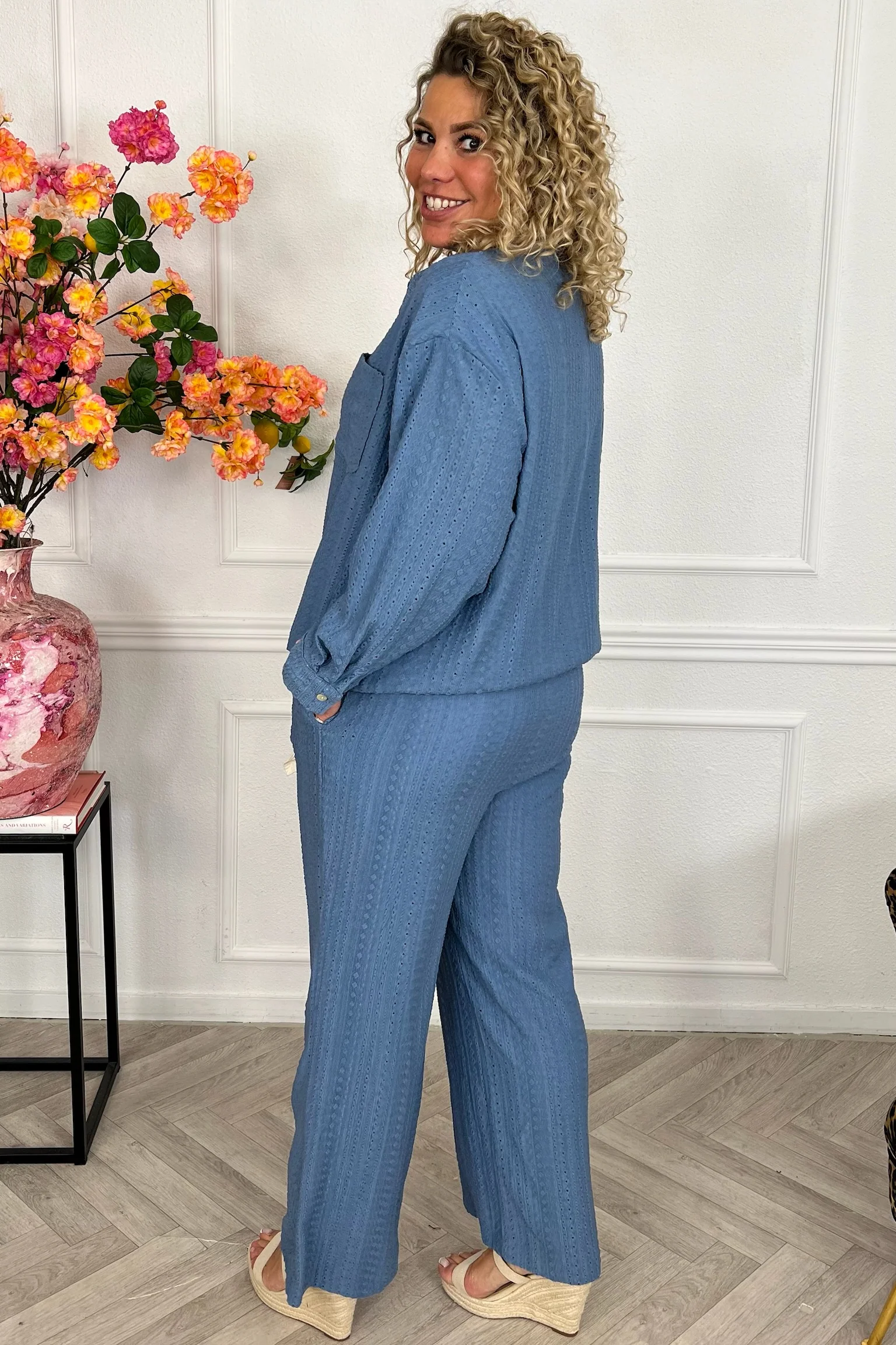 Musthave Textured Lounge Set - Denim - Image 2