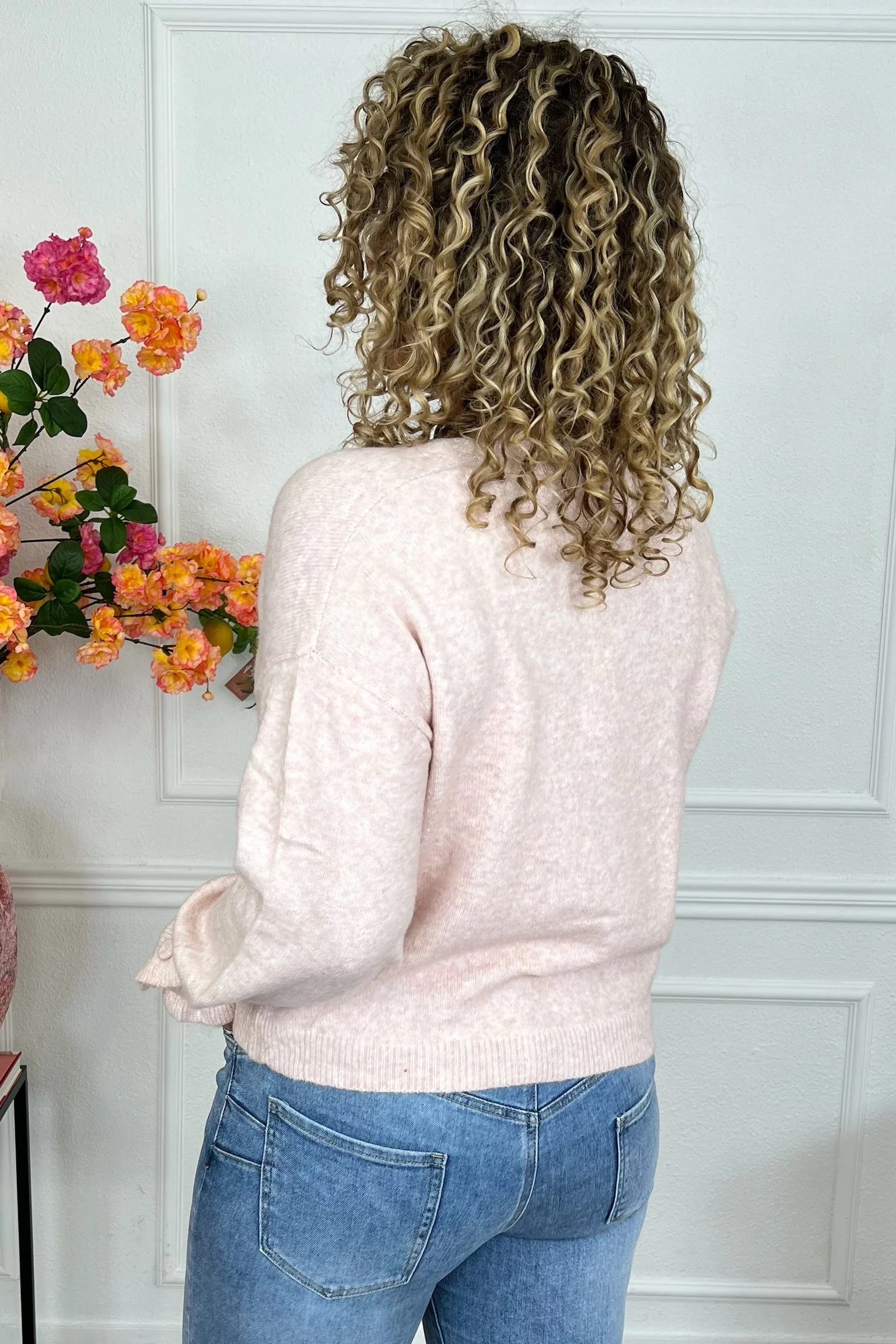 Nela Ruffle Vest - Old Pink - Image 2