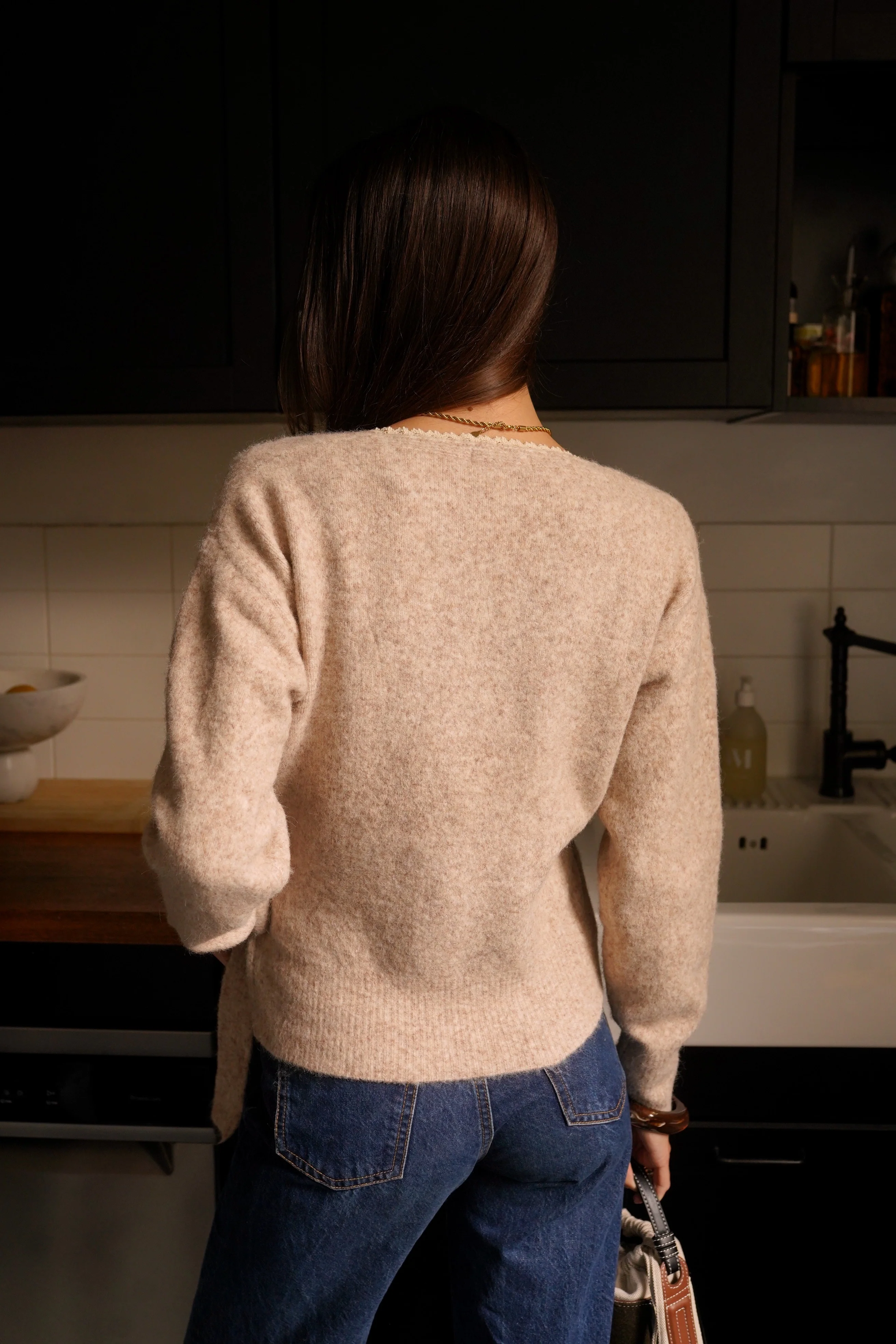 Odette Wrap Vest - Taupe - Image 9