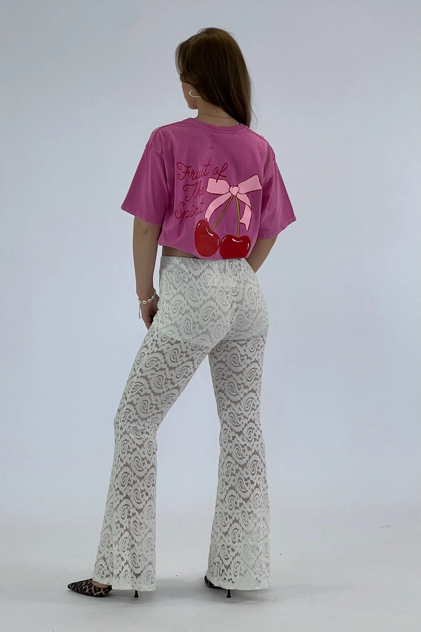 Paisley Lace Pants - White - Image 3