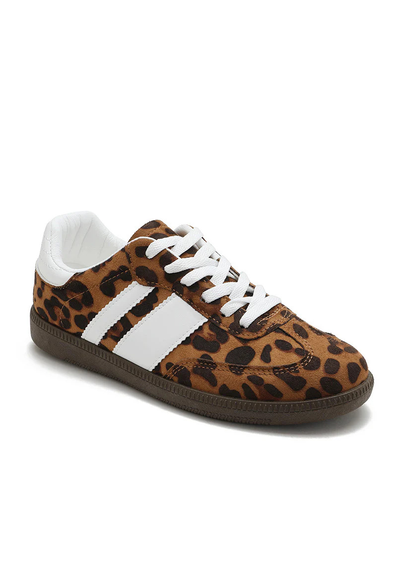 Ella Leopard Sneakers - Brown - Image 2