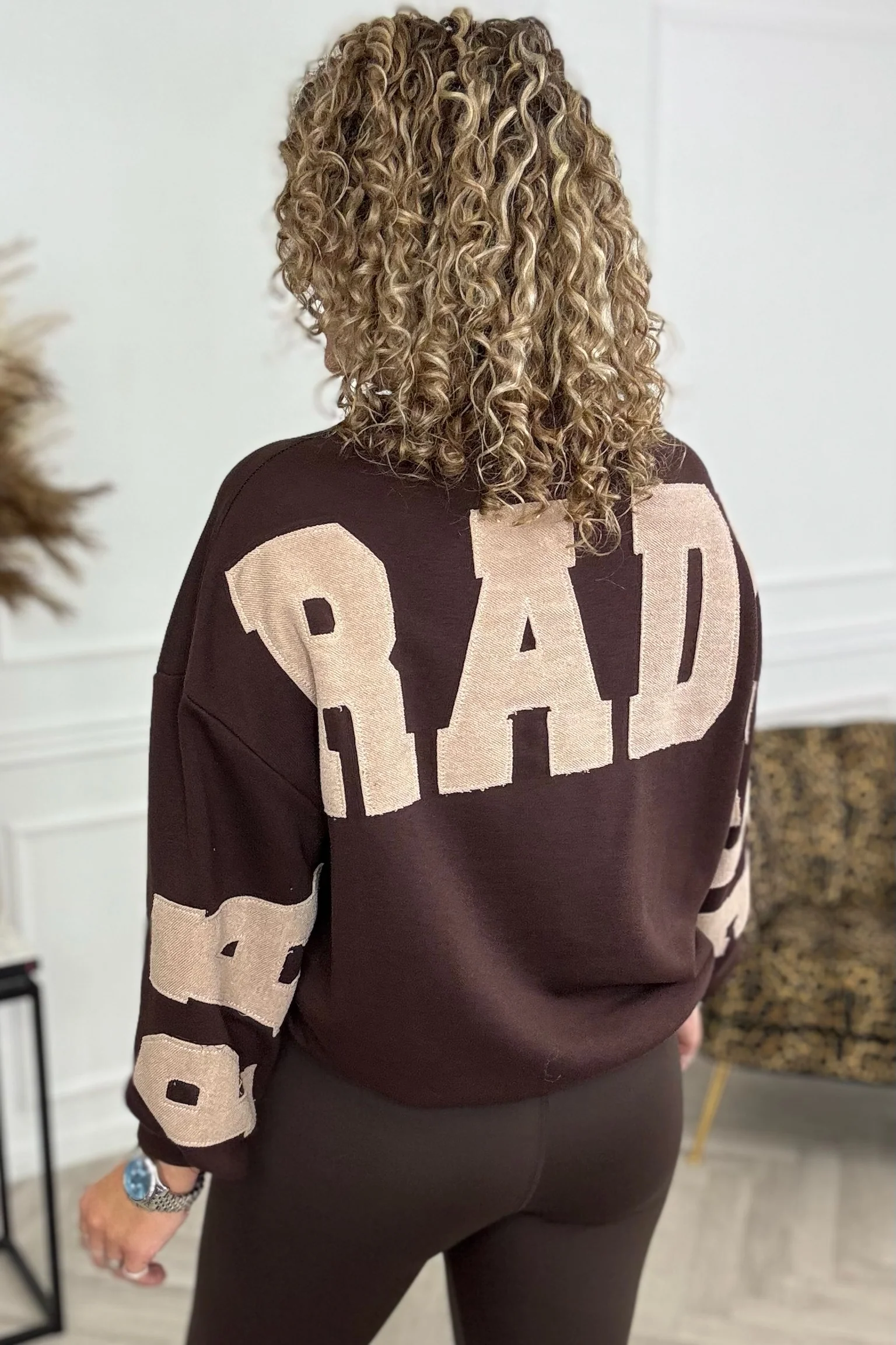 Paradise Back Sweater - Brown/Taupe - Image 3